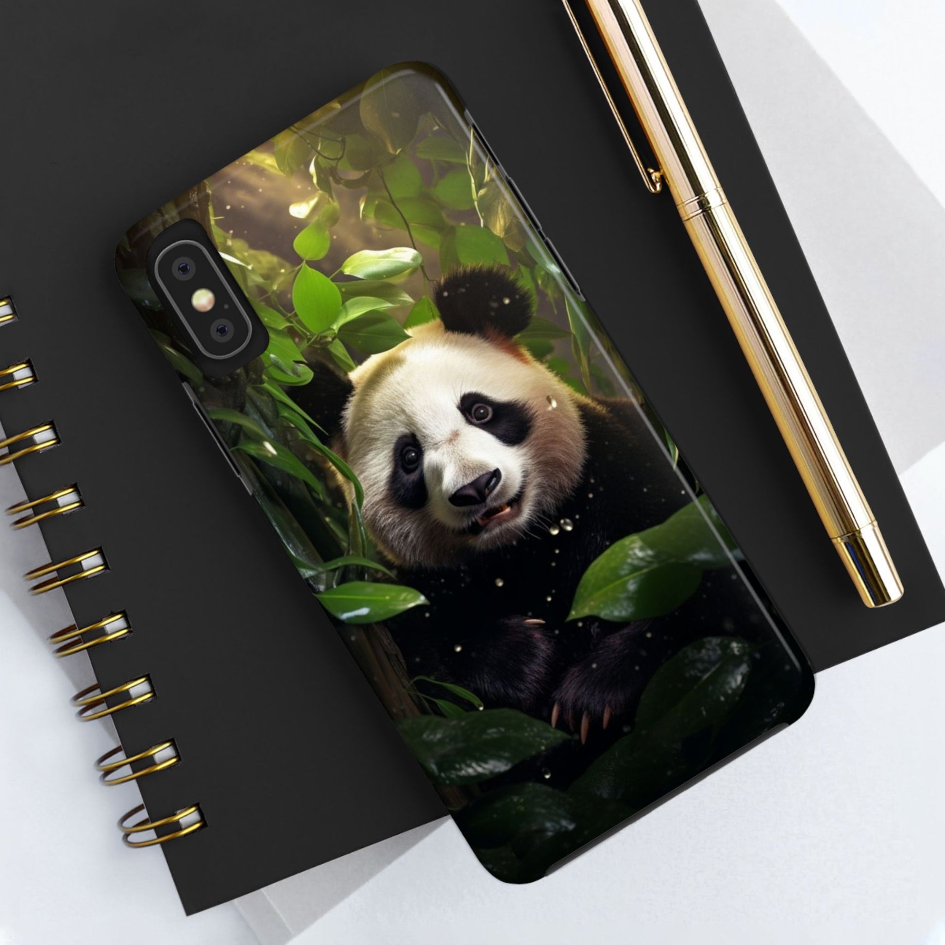 Smiling Panda Theme Phone Cases for iPhones & Samsung Phones