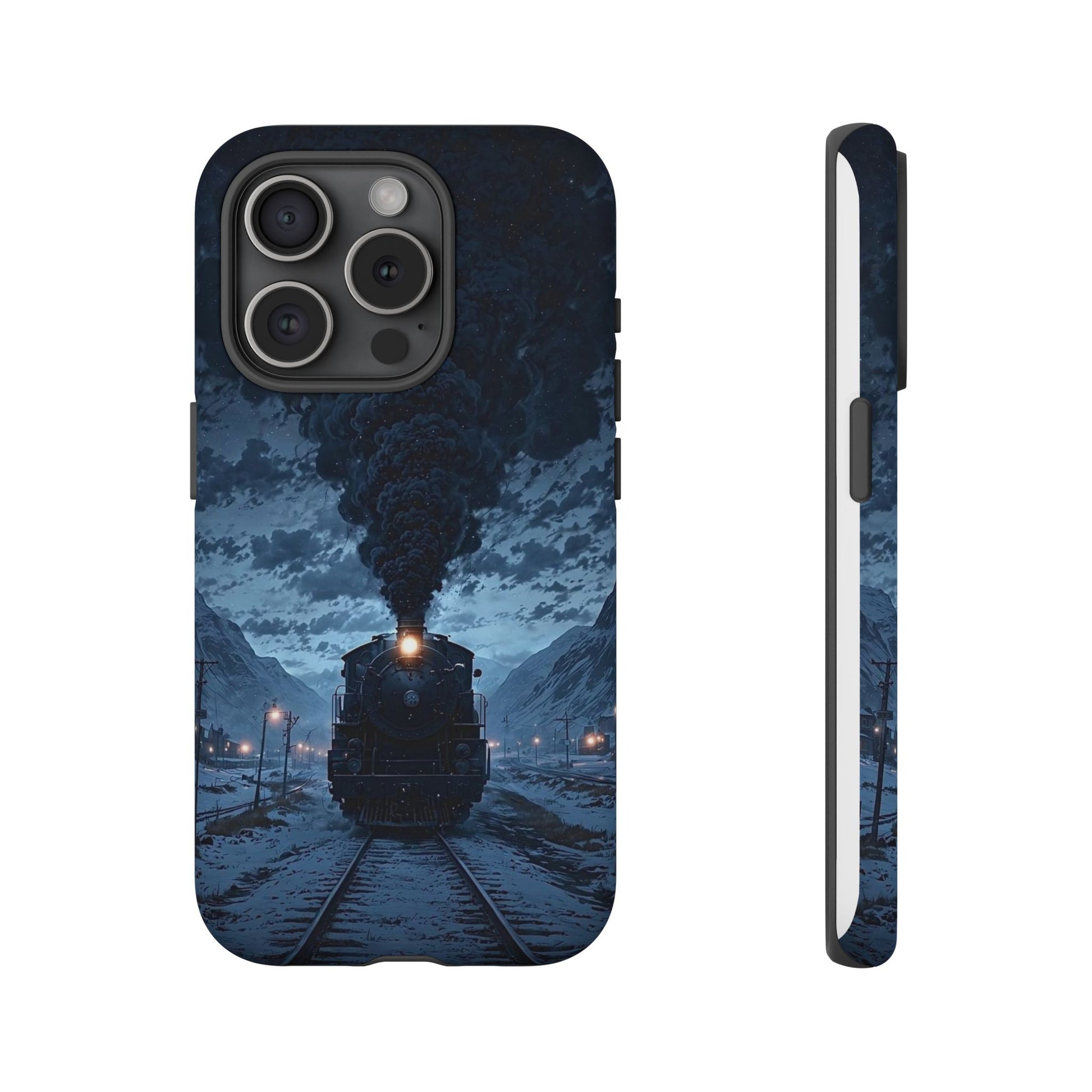Steam Engine Train Themed Tough Cases for iPhones, Samsung, and Pixel
