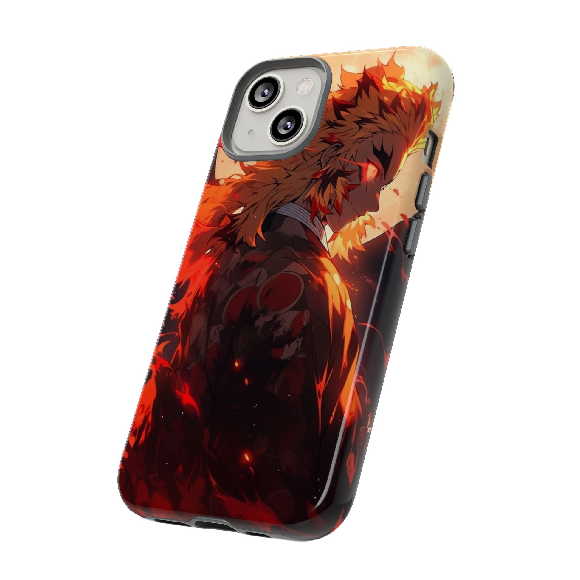 Demon Sl;ayer Rengoku Anime Phone Case, Tough Cases for iPhones, Samsung, and Pixel