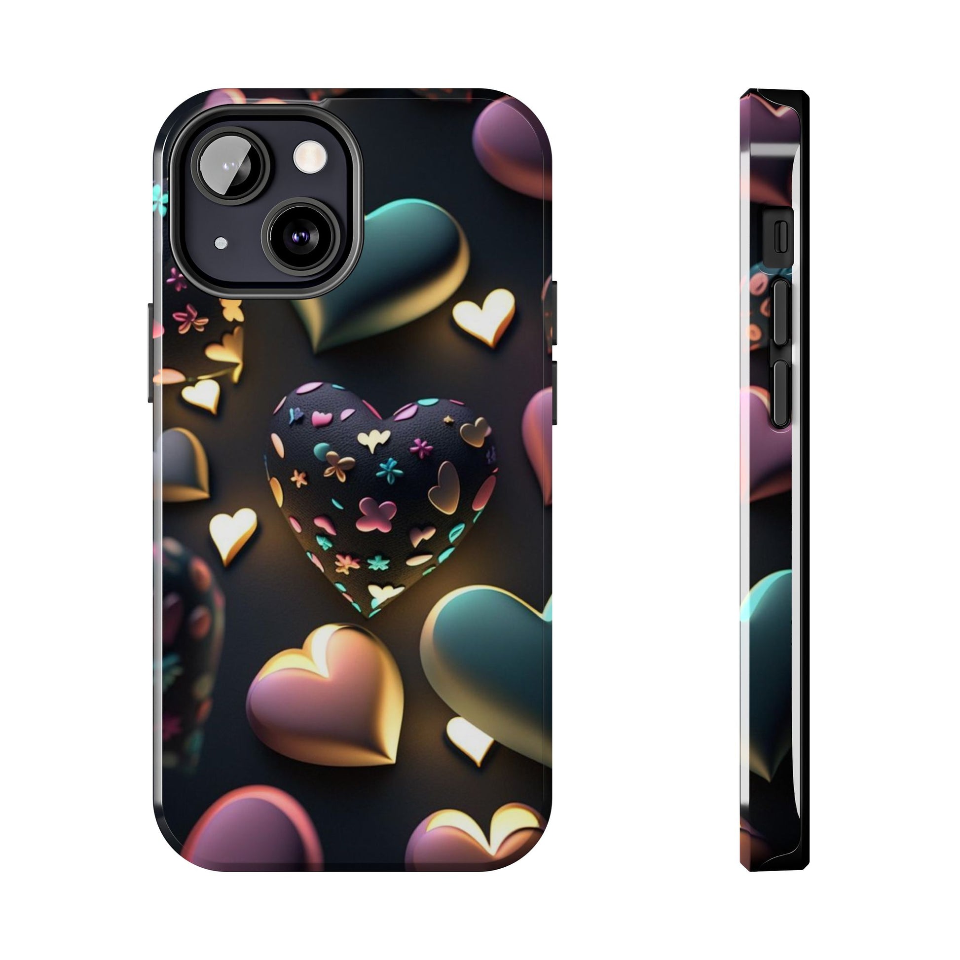 Floating Hearts Themed Tough Phone Cases for Iphones & Samsung Phones