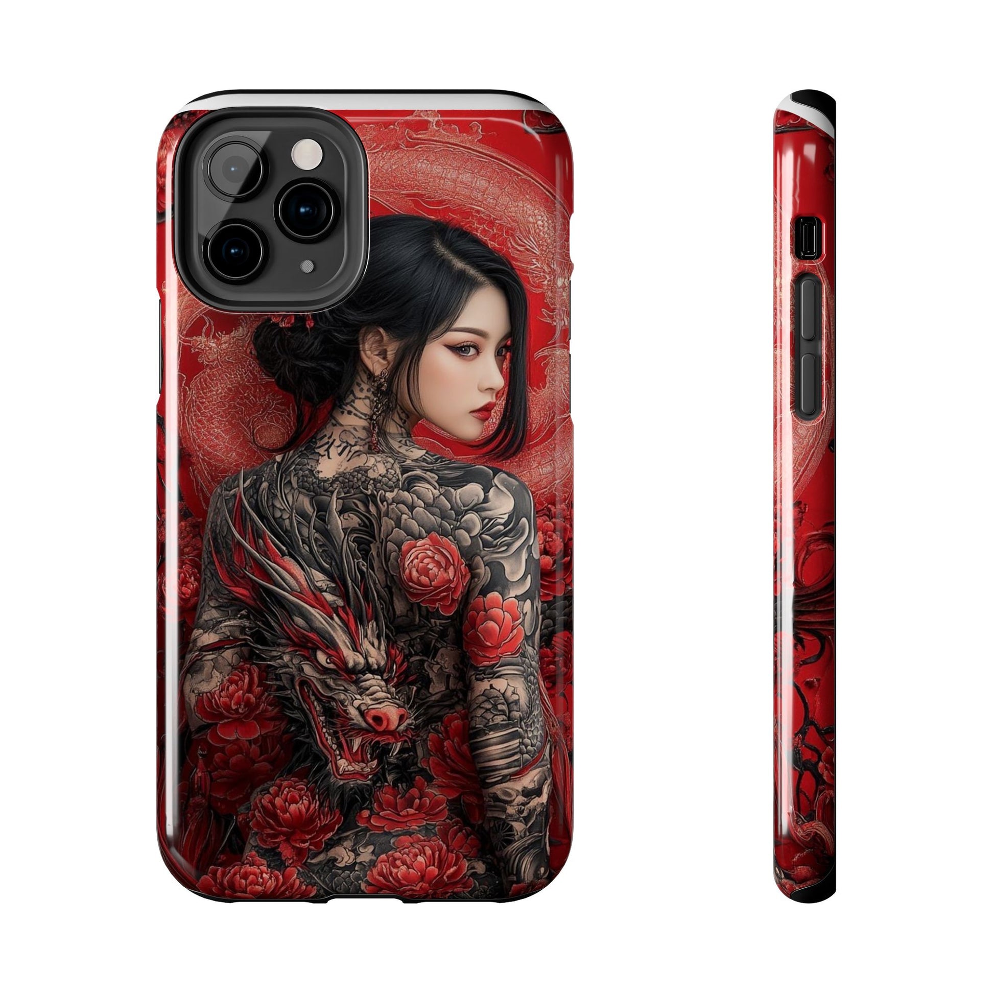 Japanese Geisha Tattooed Girl Phone Cases for Iphones & Samsung Durable