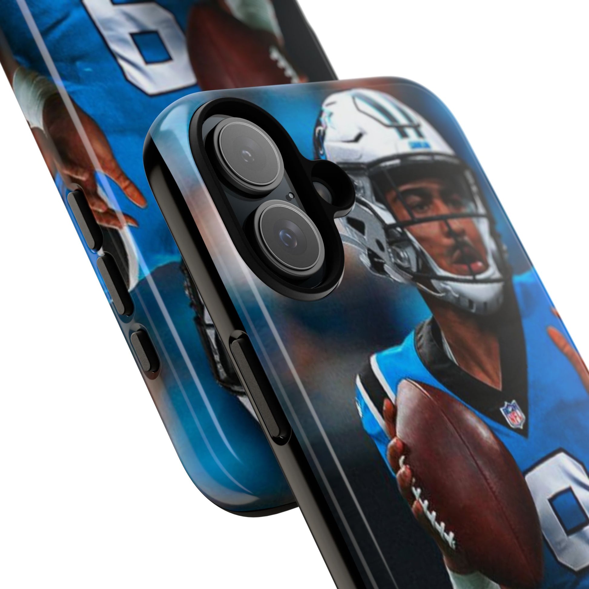 Carolina Panthers Bryce Young Football Tough Cases for iPhones, Samsung, and Pixel