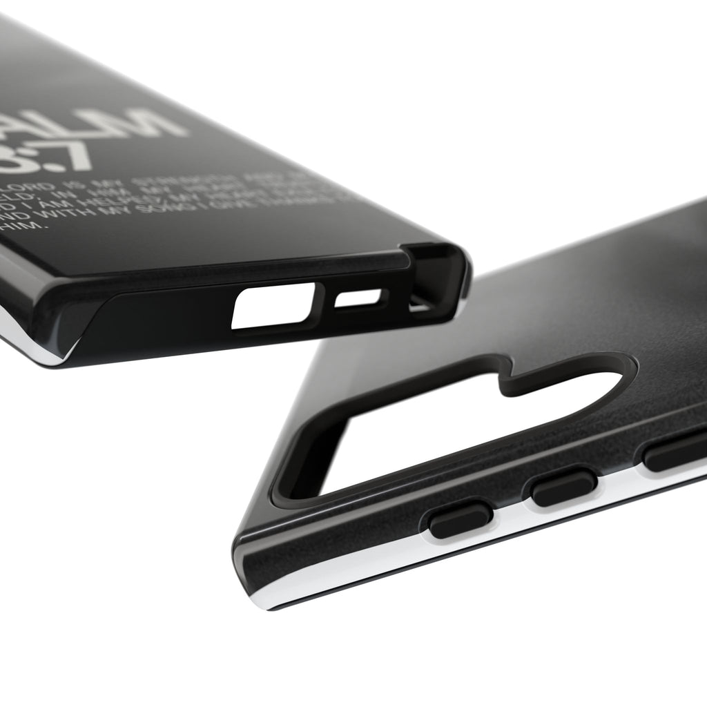 Christian Themed Psalms 28:7 Phone Case, Tough Cases for iPhones, Samsung, and Pixel