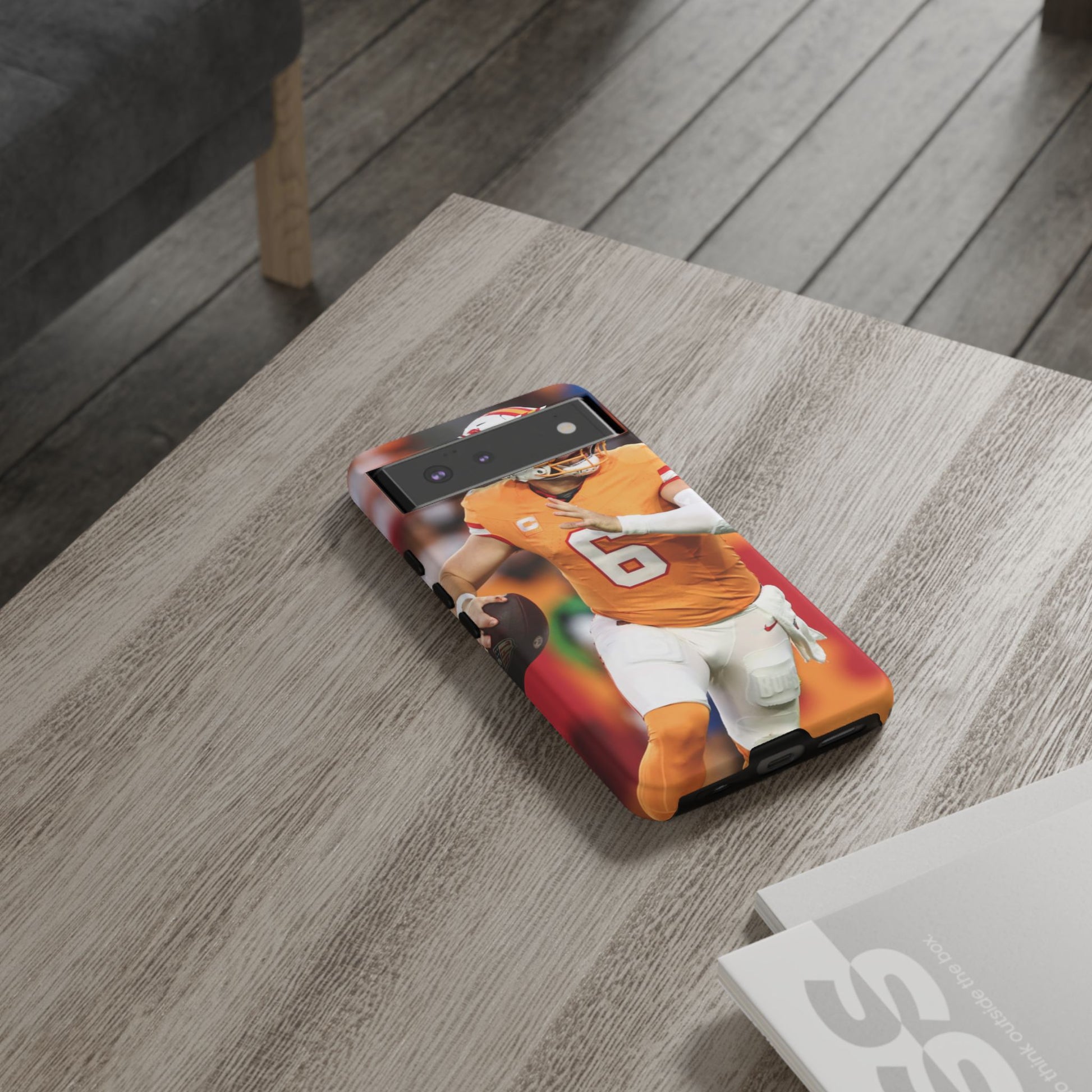 Tampa Bay Buccaneers Baker Mayfield Football Tough Cases for iPhones, Samsung, and Pixel