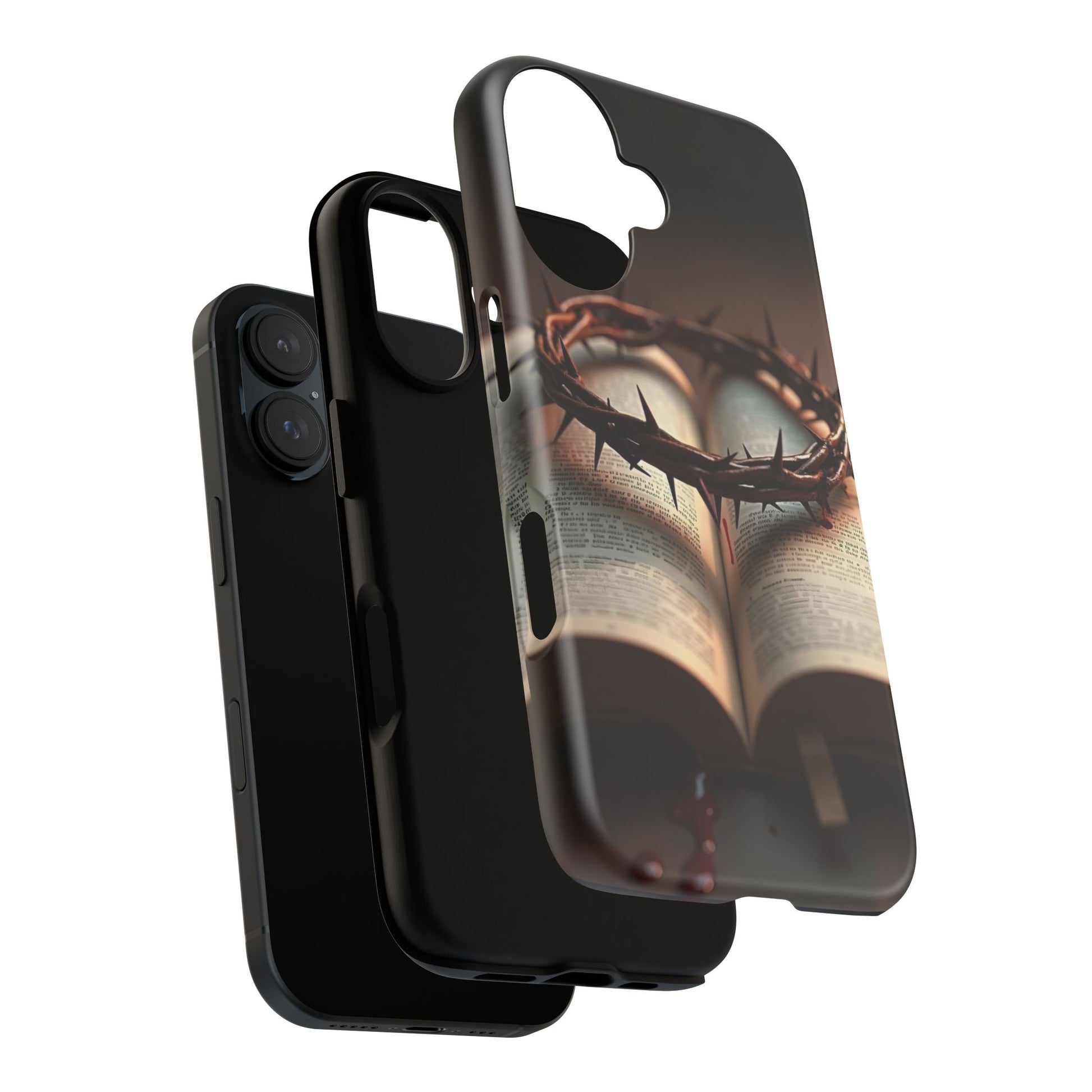 Crown of Thorns and Bible Christian Tough Cases for iPhones, Samsung, and Pixel