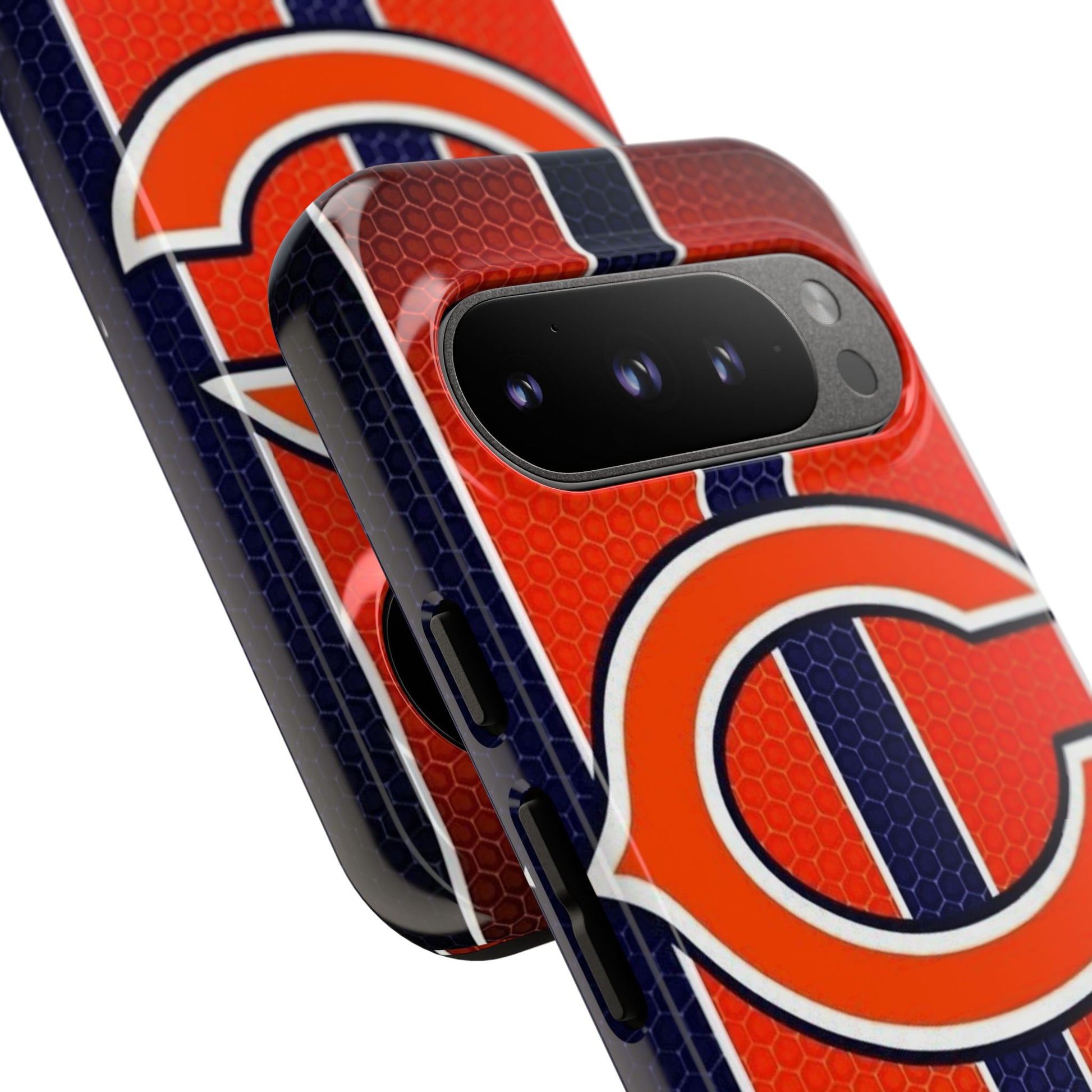 Chicago Bears Stripes Football Phone Case, Tough Cases for iPhones, Samsung, and Pixel