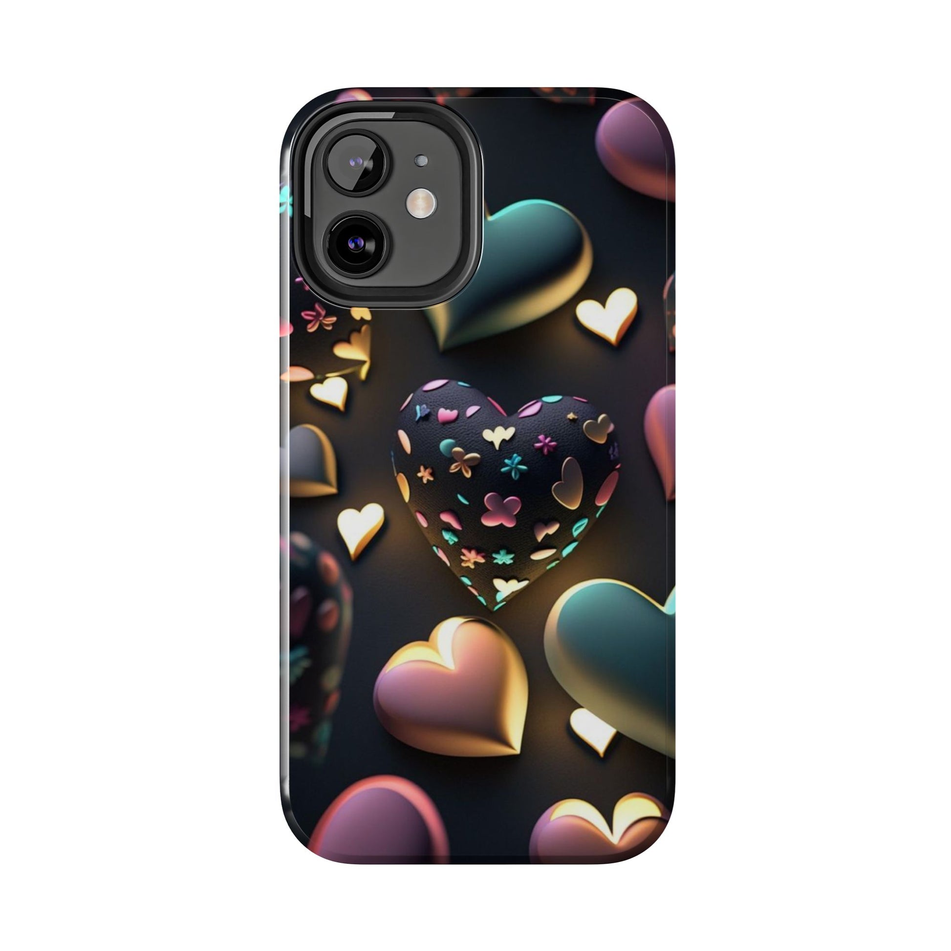 Floating Hearts Themed Tough Phone Cases for Iphones & Samsung Phones