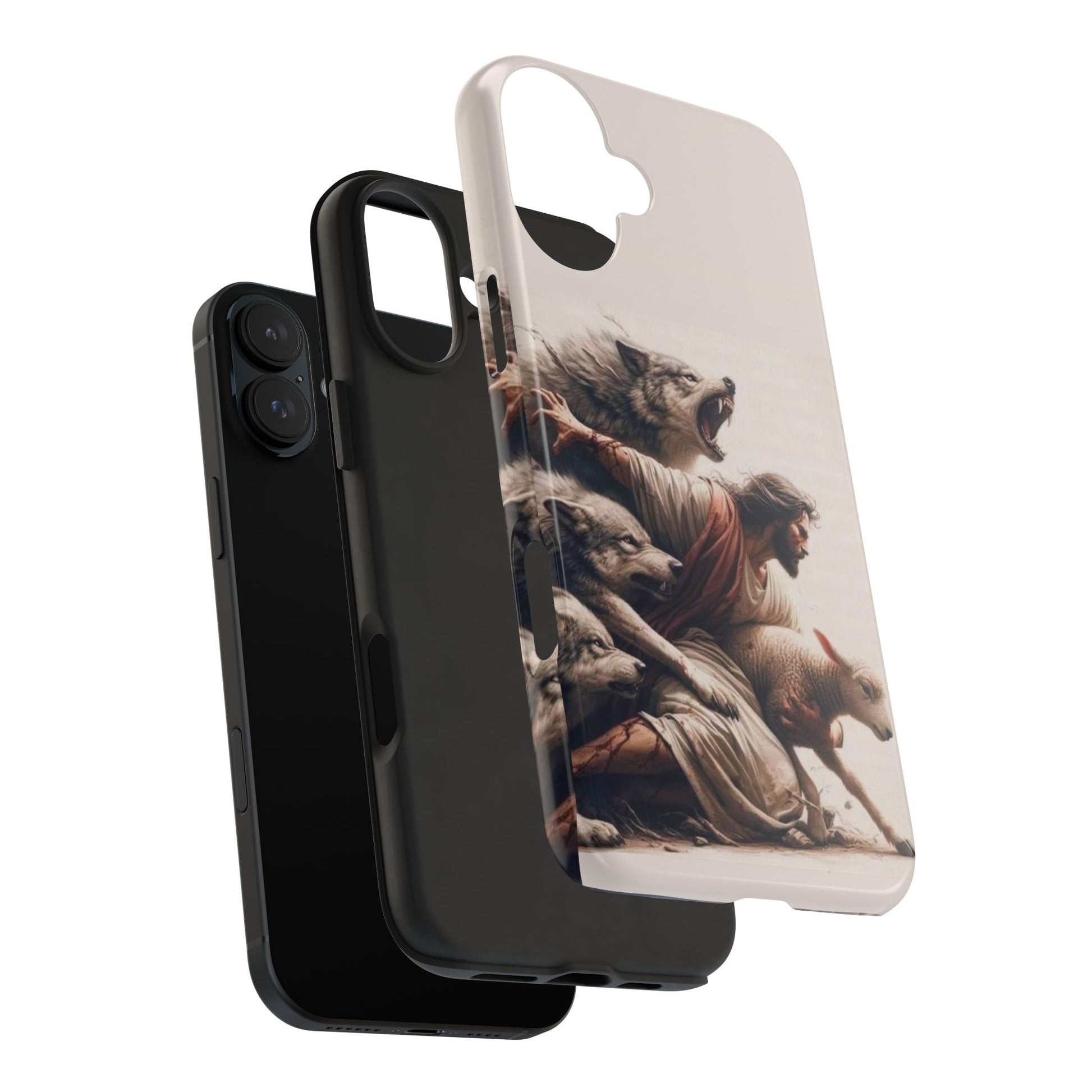 Jesus x Wolves Christian Themed Tough Phone Cases for Iphones & Samsung Phones