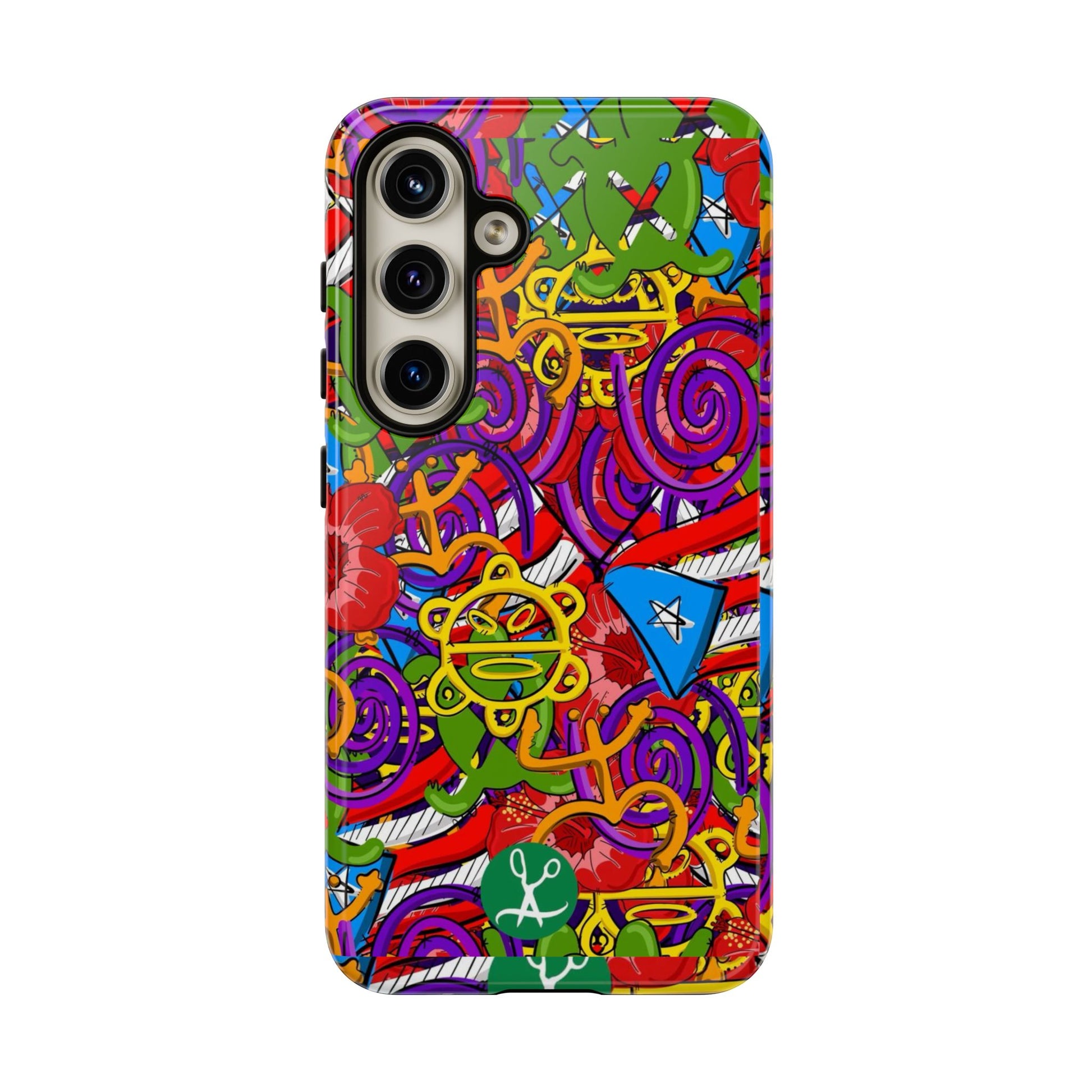 Puerto Rico Taino Tribal Art Tough Cases for iPhones, Samsung, and Pixel