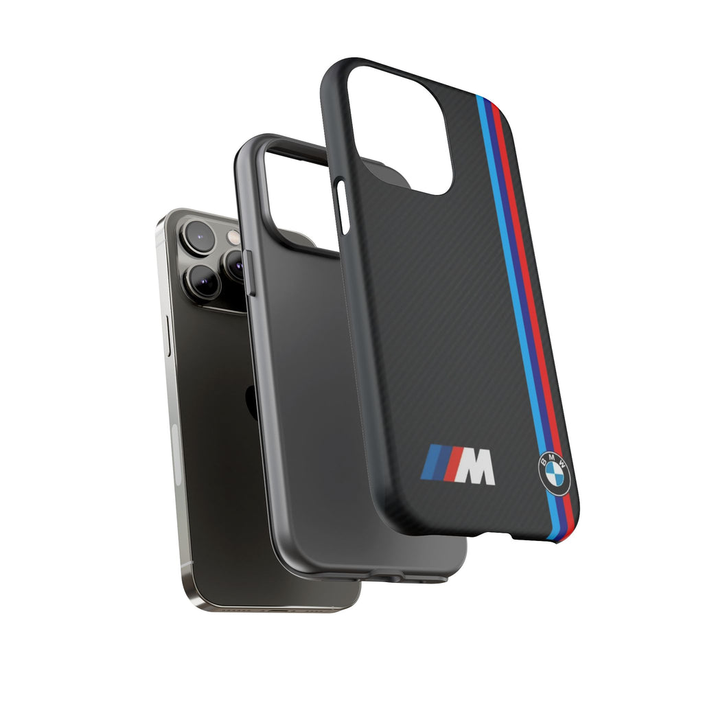 BMW M Stripes Carbon Fiber Design Tough Cases for iPhones, Samsung, and Pixel
