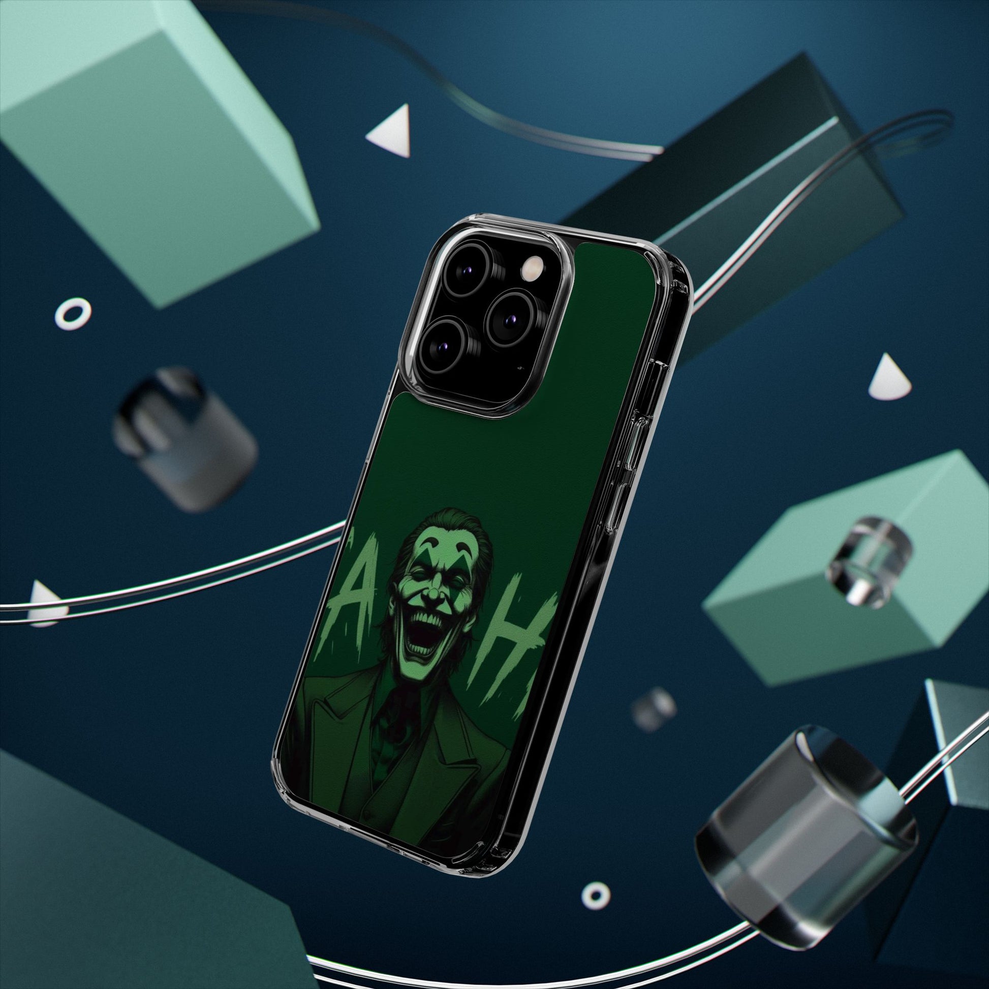 Phone Case, Comic book Inspired Design Joker Hahaha, Clear Phone Cover, Funny
