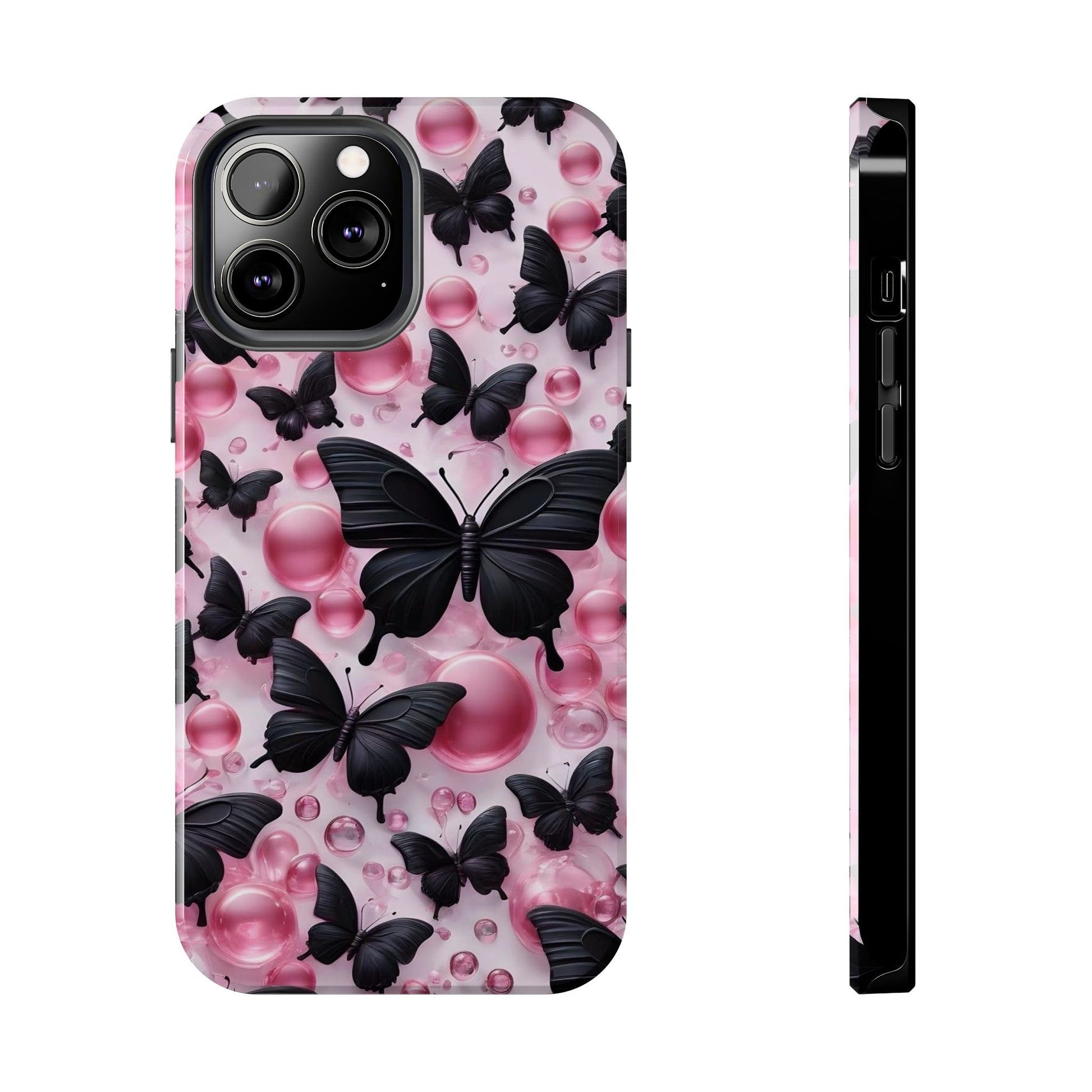 Pearls and Butterflies Theme Phone Cases for iPhones & Samsung Phones