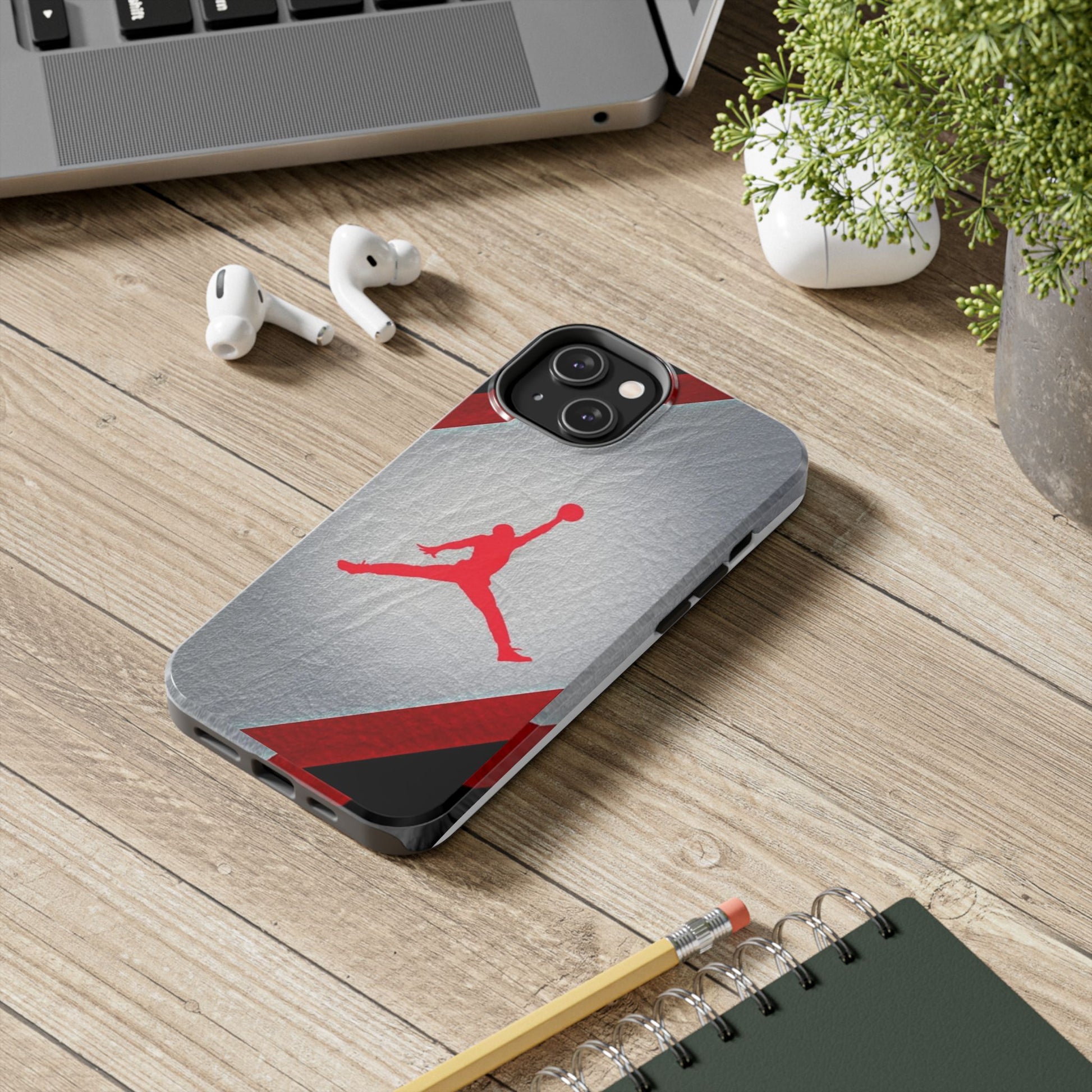 Chicago Red and Black Jumpman Theme Phone Cases for Iphones & Samsung Phones