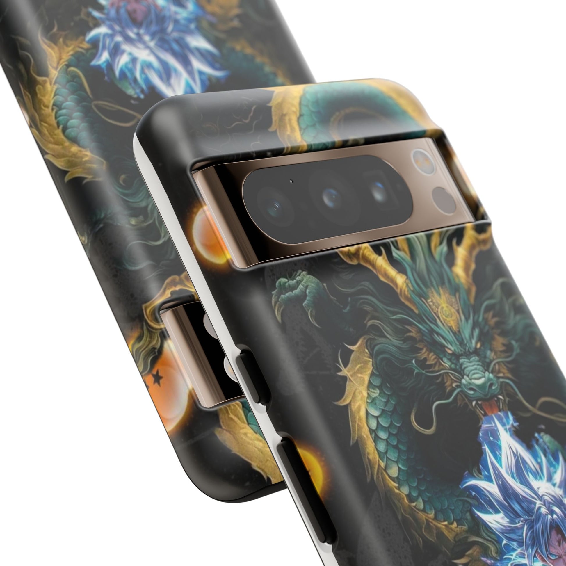 Anime Goku x Shenron Dragonball Z Tough Cases for iPhones, Samsung, and Pixel