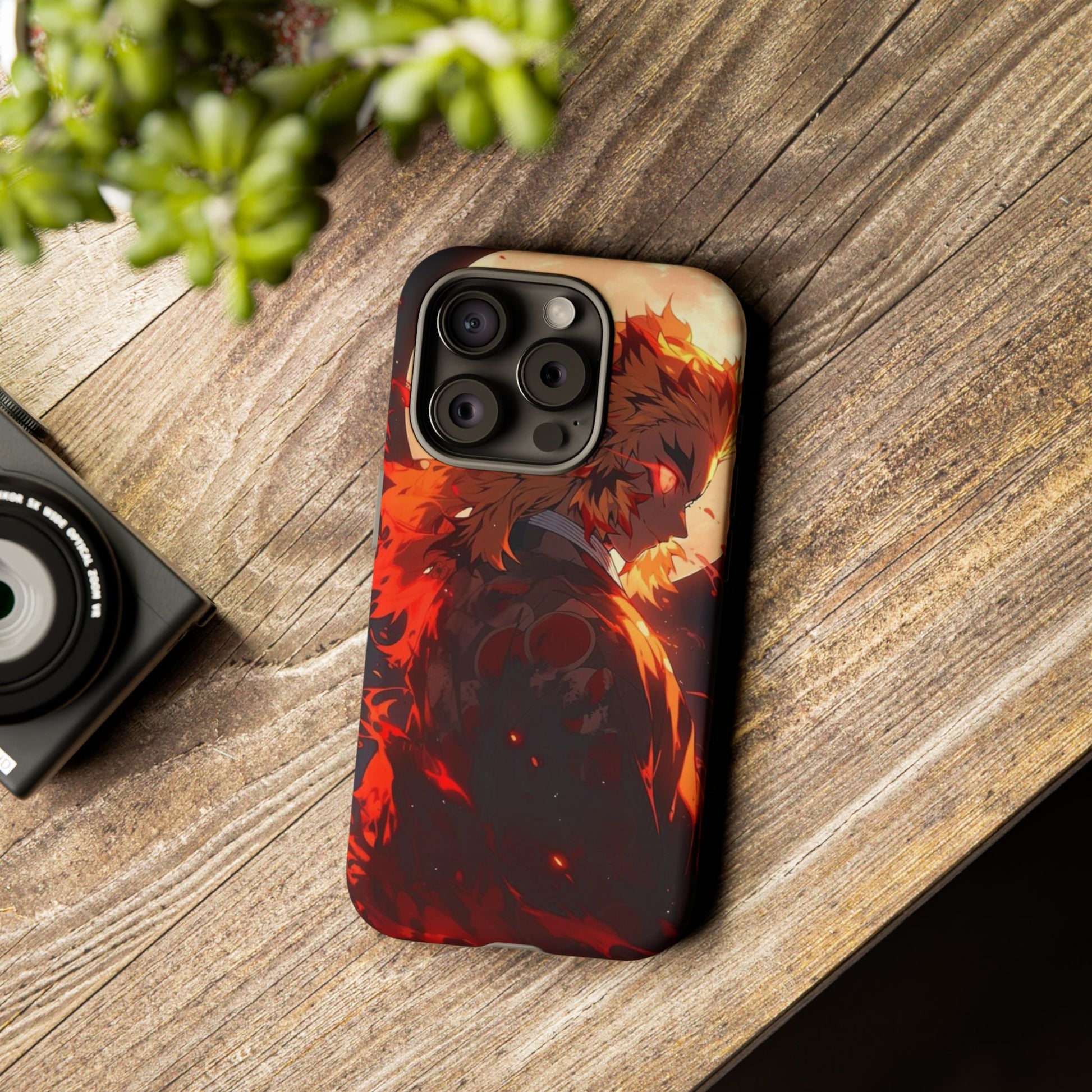 Demon Sl;ayer Rengoku Anime Phone Case, Tough Cases for iPhones, Samsung, and Pixel