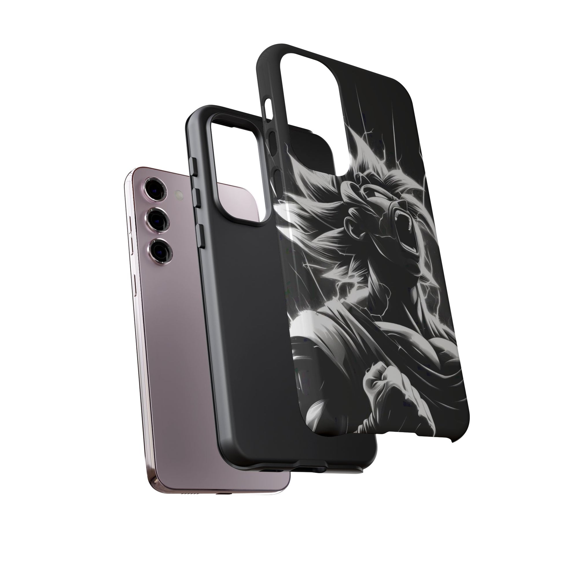 Anime Saiyan Rage Dragon ball Z Tough Cases for iPhones, Samsung, and Pixel