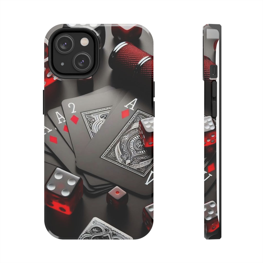 Casino Cards, Dice, and Chips Theme Phone Cases for Iphones & Samsung Phones