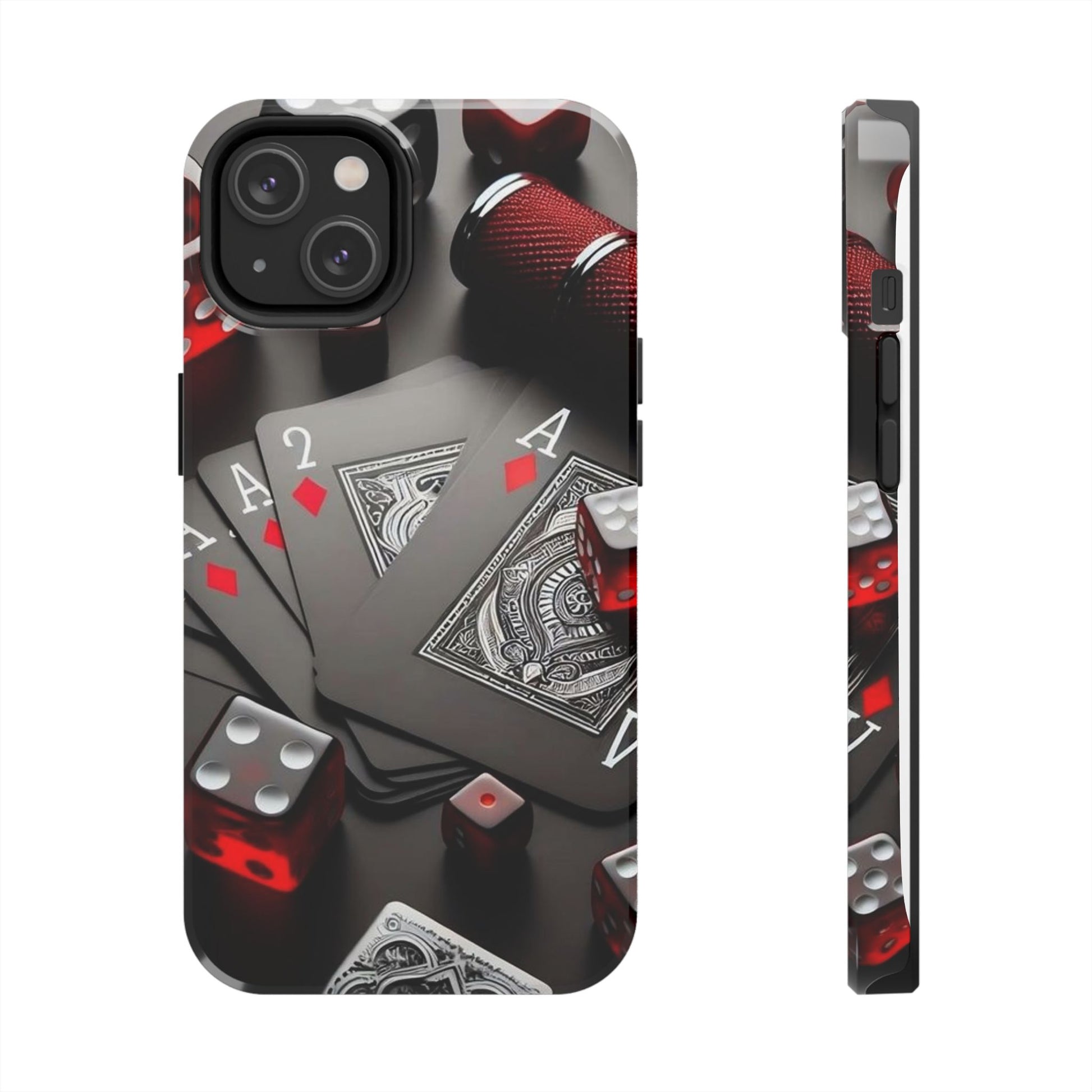 Casino Cards, Dice, and Chips Theme Phone Cases for Iphones & Samsung Phones