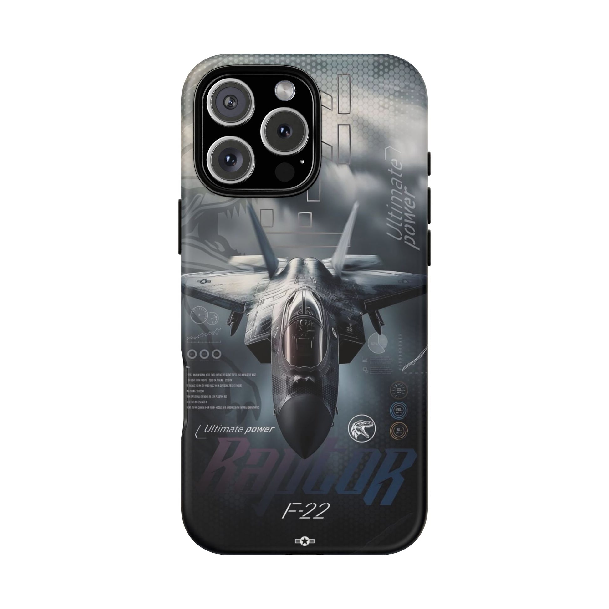 F-22 Raptor Fighter Jet Tough Cases for iPhones, Samsung, and Pixel