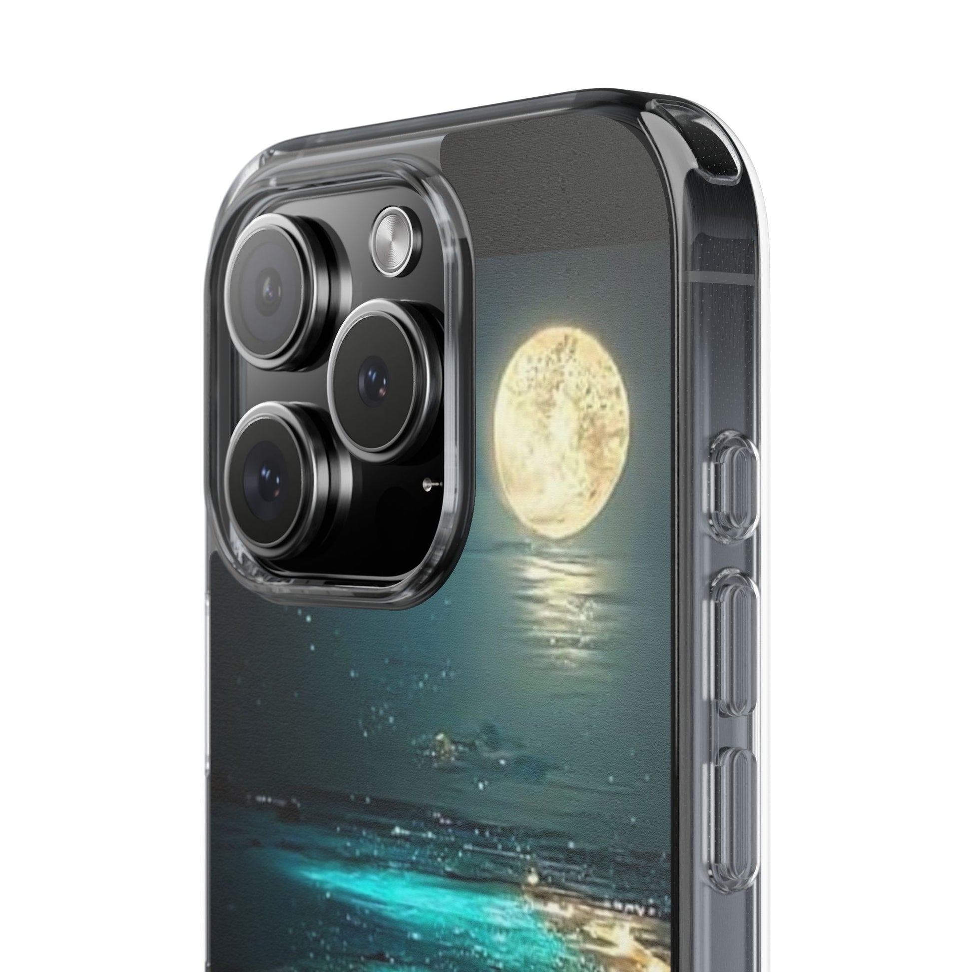 Neon Moonlight on the Beach Iphone, Samsung case