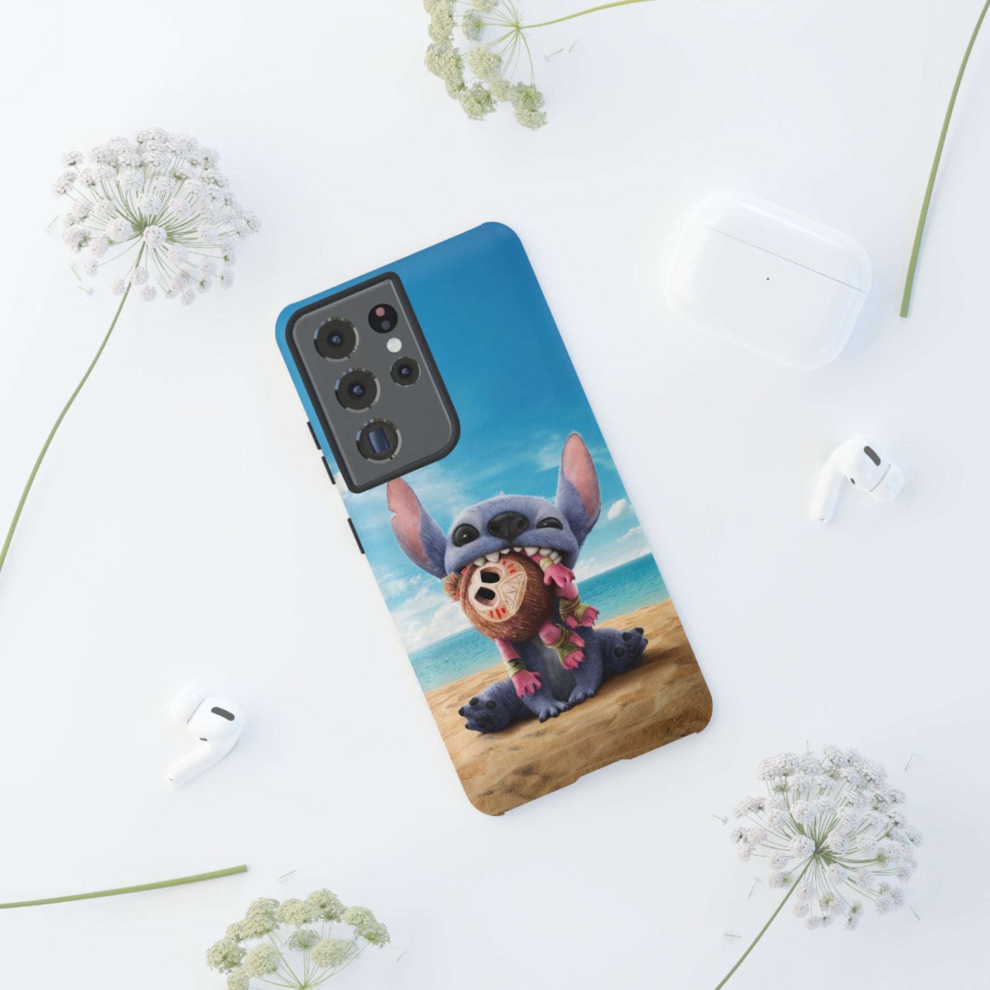 Stitch Beach Sunset Landscape Phone Case for iPhone, Samsung Galaxy, & Pixel Phones