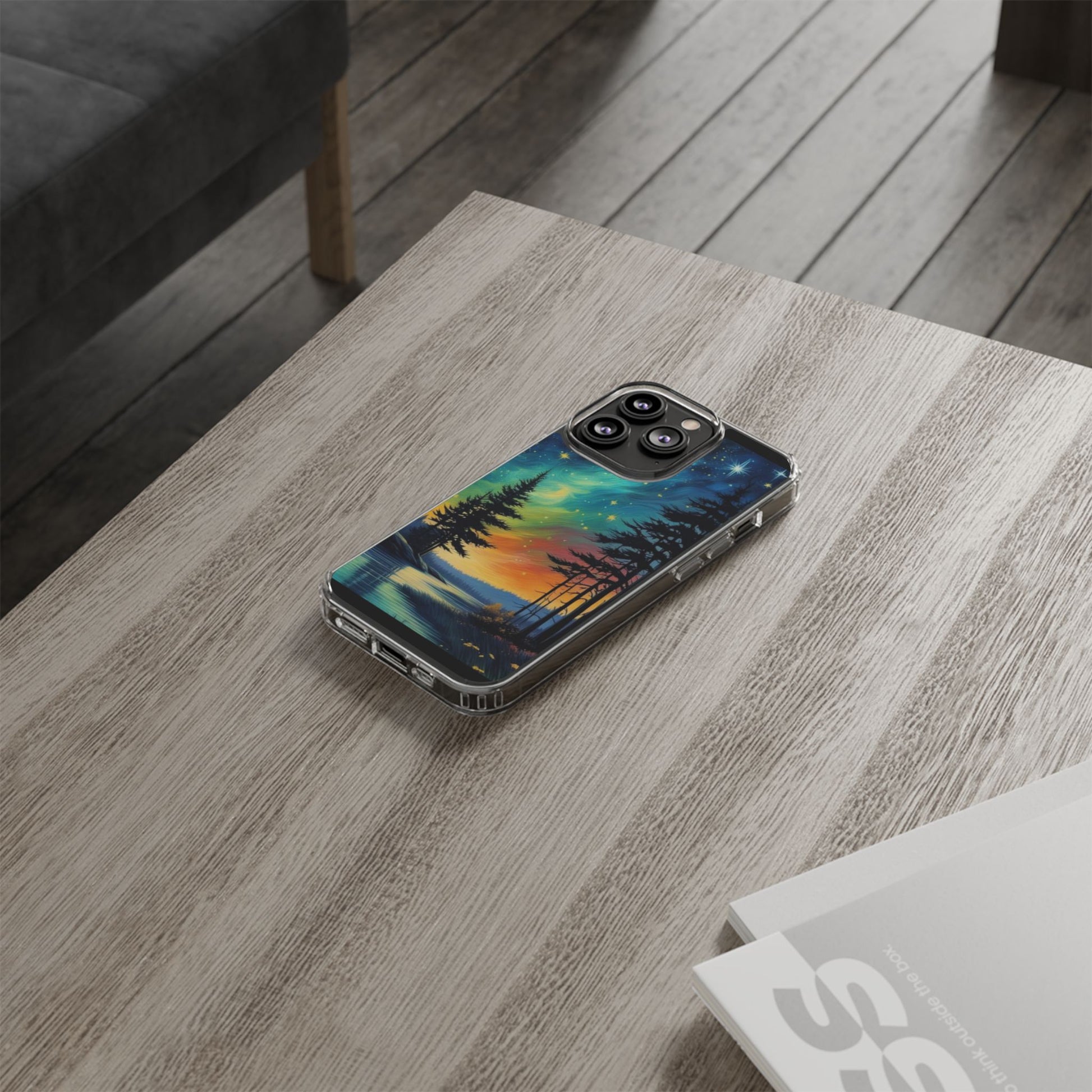 Starry Night Style Forest Art Iphone, Samsung case