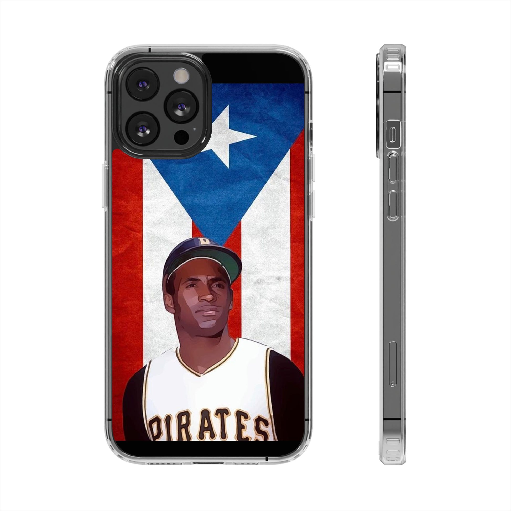 Puerto Rican Baseball Legend Clemente inspired Protective Iphone, Samsung case
