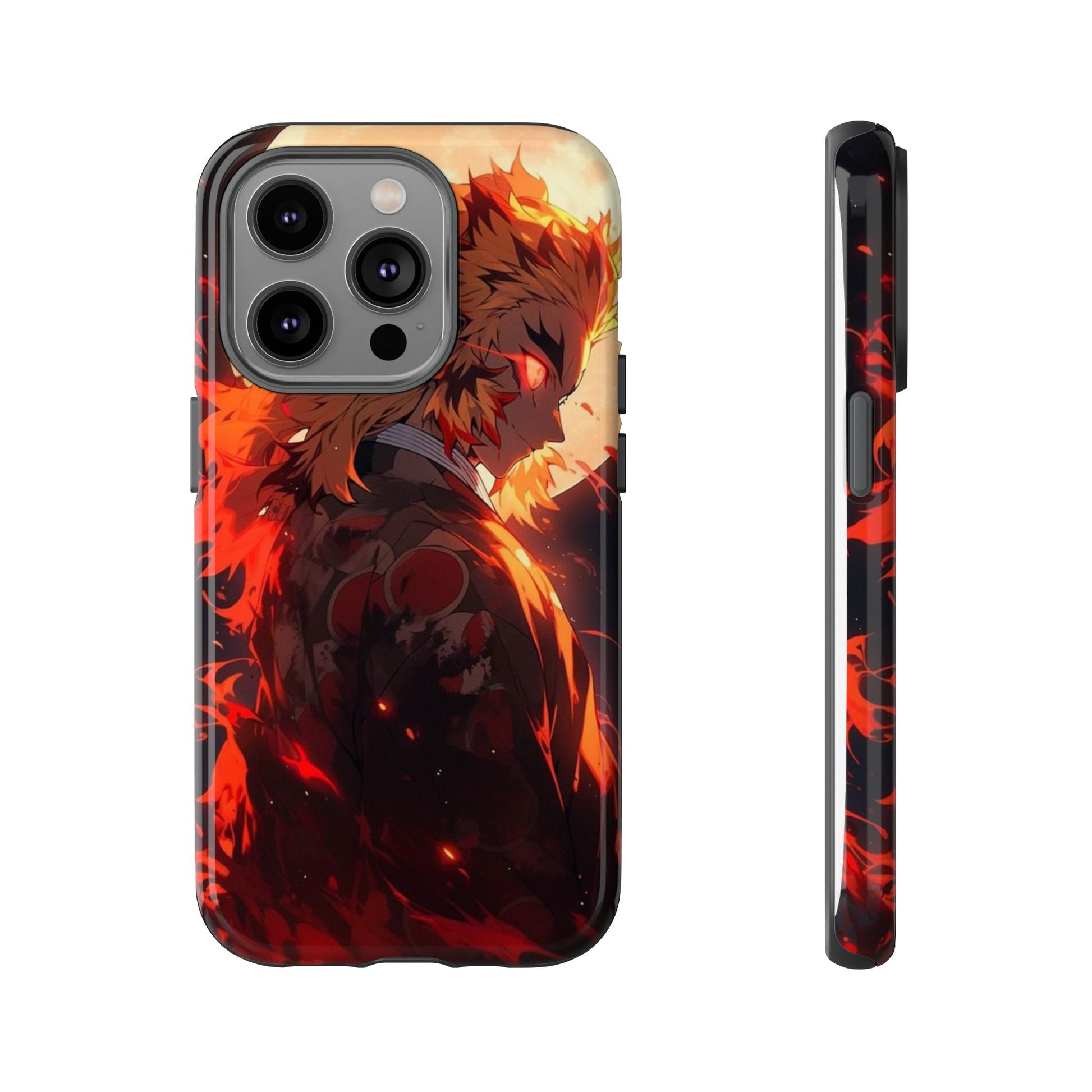Demon Sl;ayer Rengoku Anime Phone Case, Tough Cases for iPhones, Samsung, and Pixel