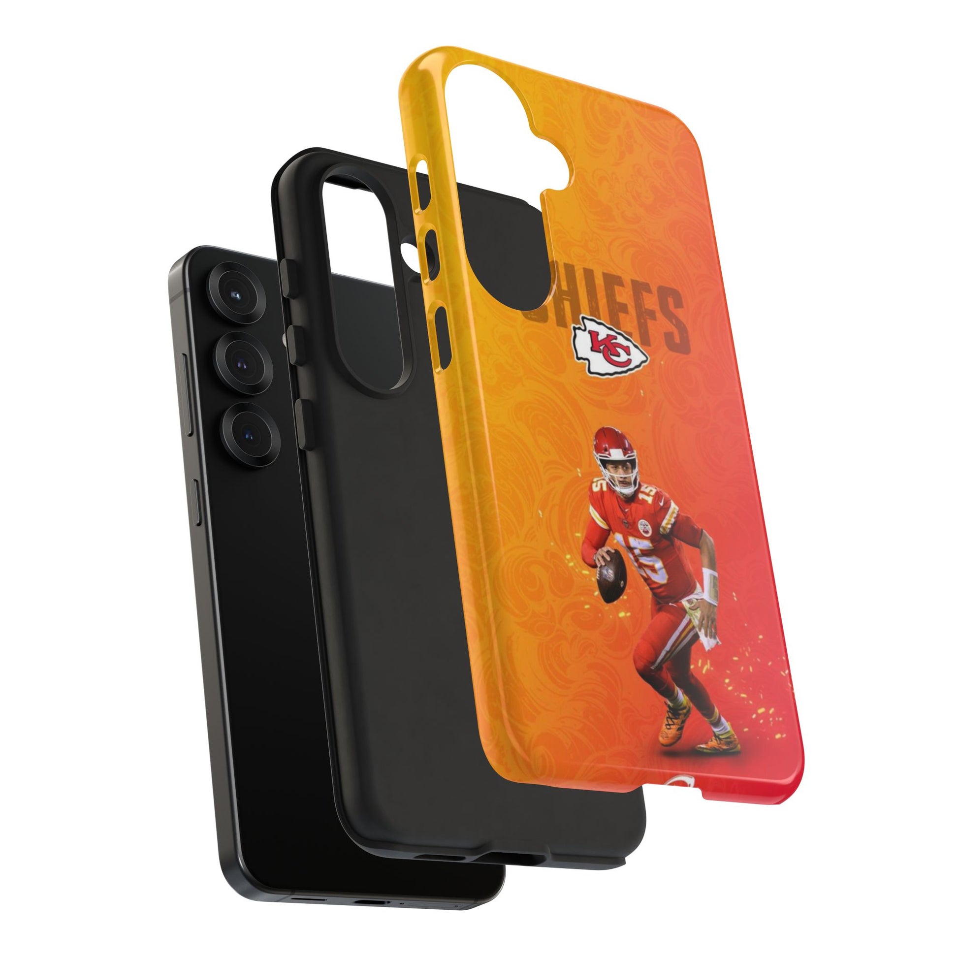 Kansas City Chiefs Patrick Mahomes Football Tough Cases for iPhones, Samsung, and Pixel