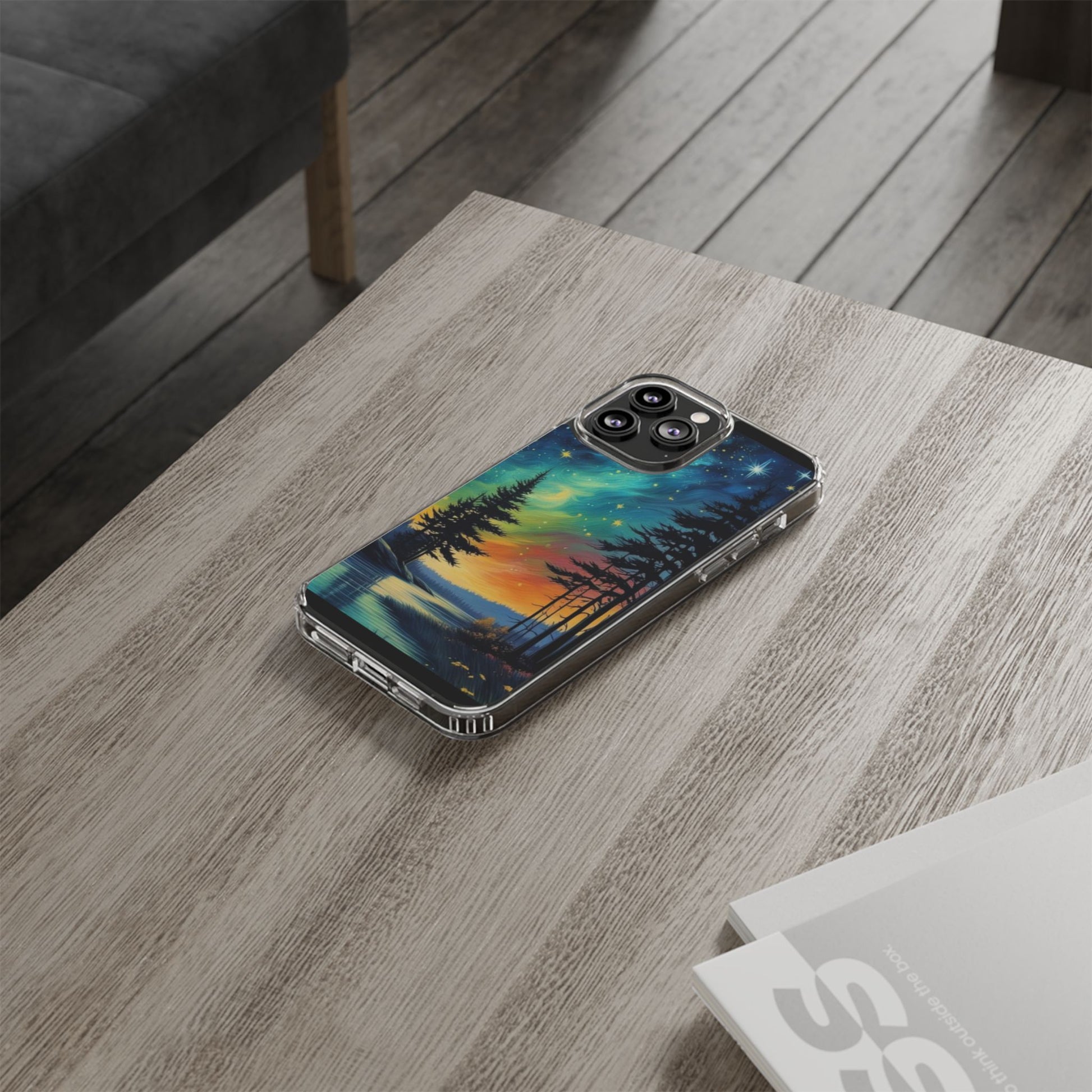 Starry Night Style Forest Art Iphone, Samsung case