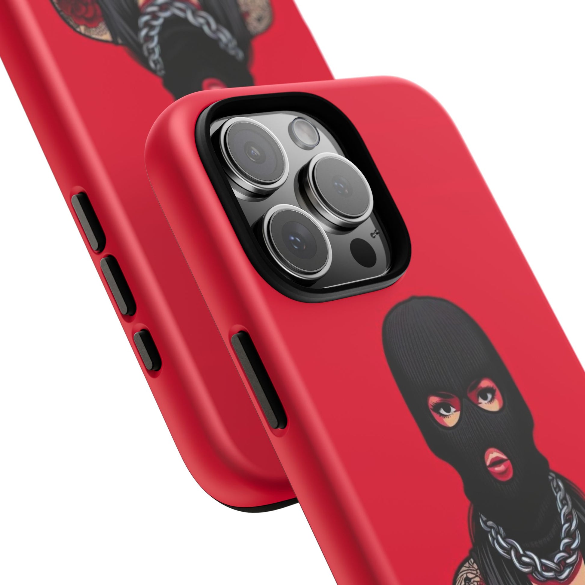 Thug Girl Red Design Tough Cases for iPhones, Samsung, and Pixel