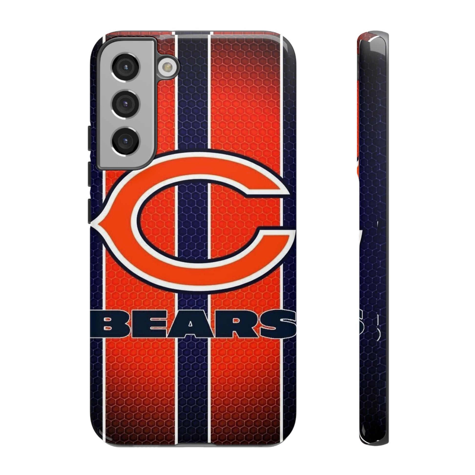 Chicago Bears Stripes Football Phone Case, Tough Cases for iPhones, Samsung, and Pixel