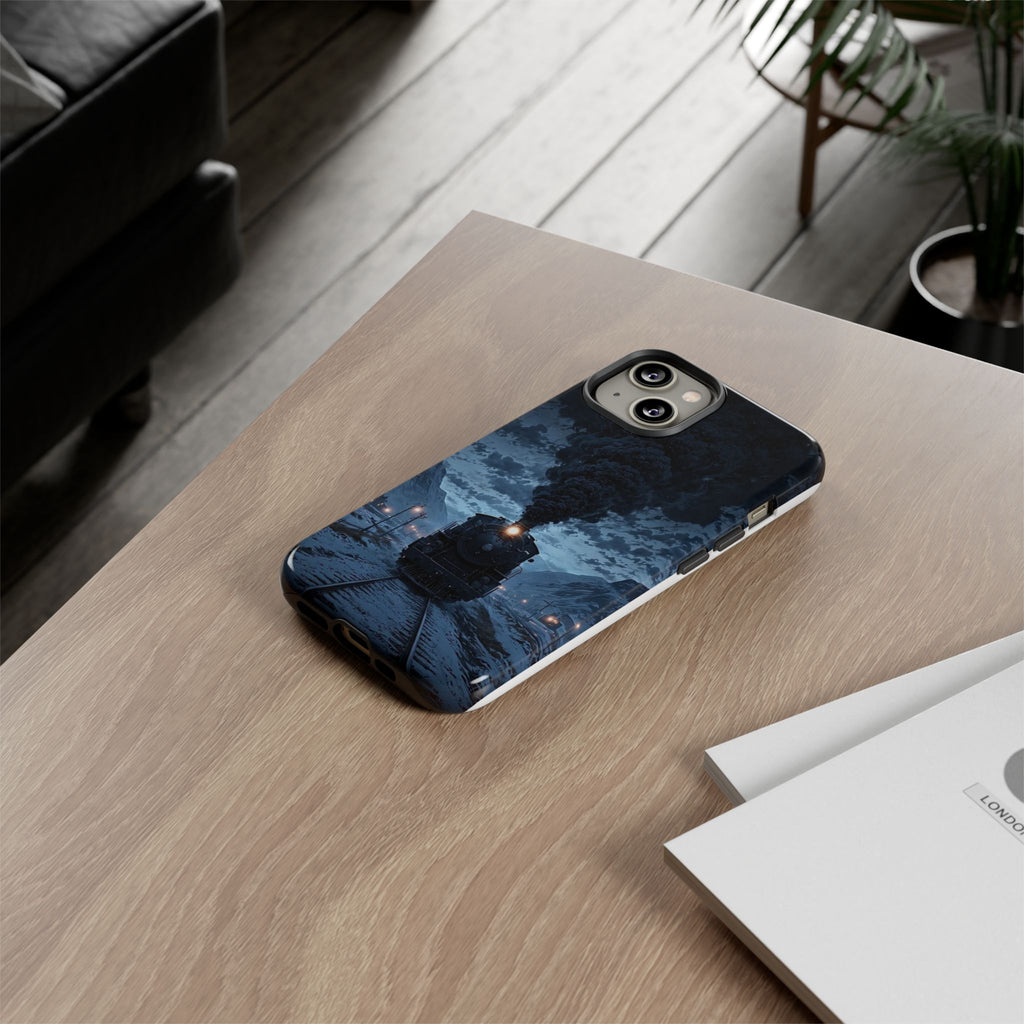 Steam Engine Train Themed Tough Cases for iPhones, Samsung, and Pixel