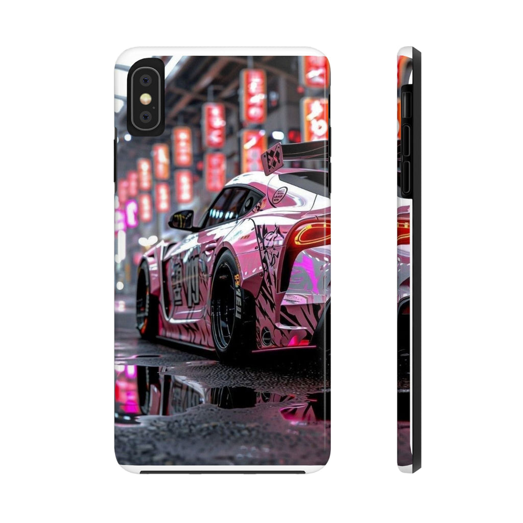 Pink Sports Car Tough Phone Cases for Iphones & Samsung Phones Durable