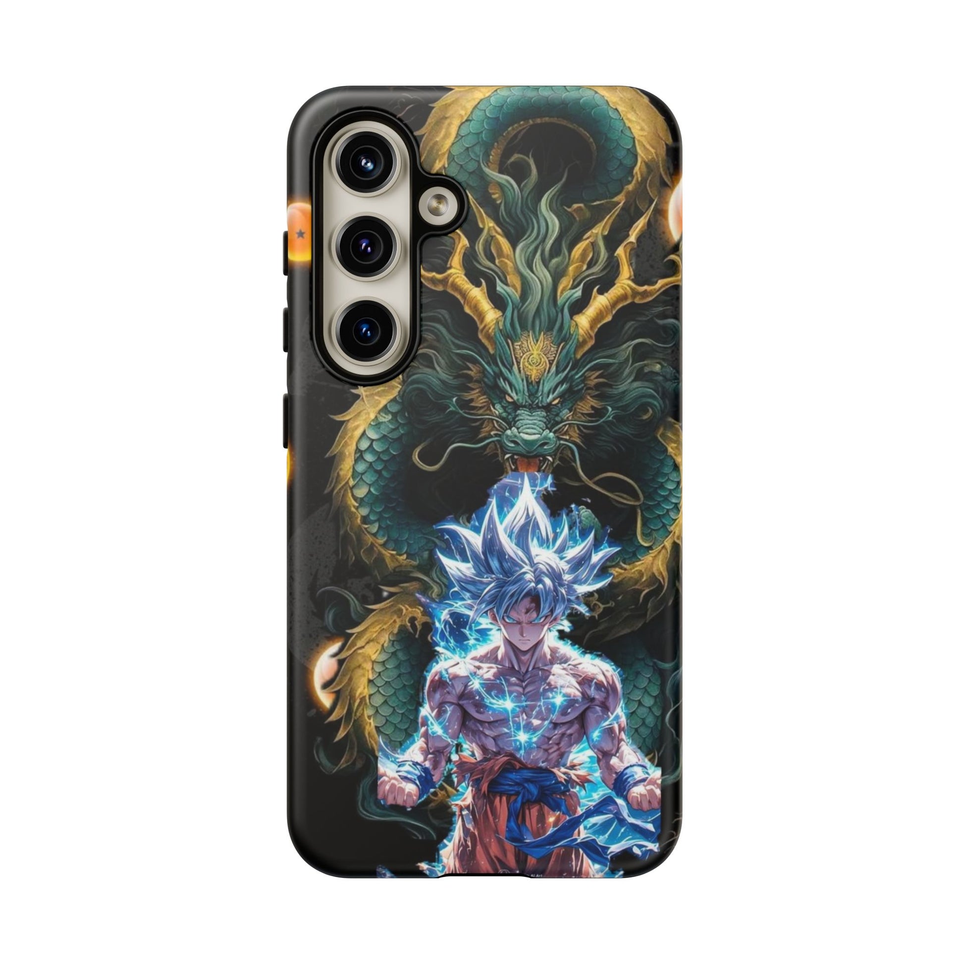 Anime Goku x Shenron Dragonball Z Tough Cases for iPhones, Samsung, and Pixel