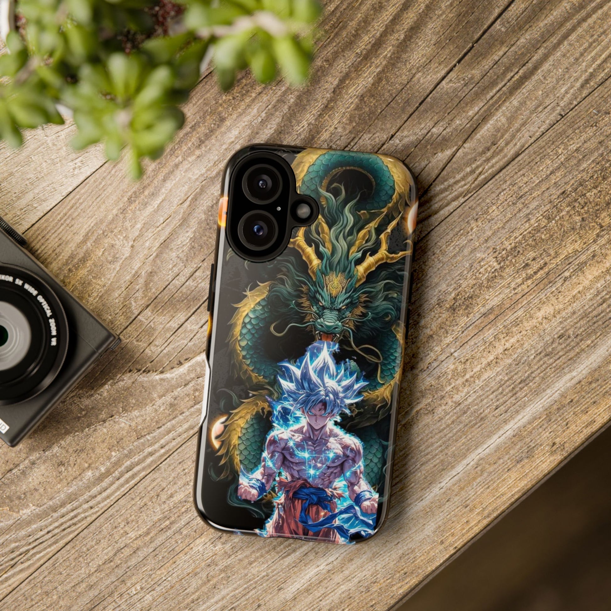 Anime Goku x Shenron Dragonball Z Tough Cases for iPhones, Samsung, and Pixel