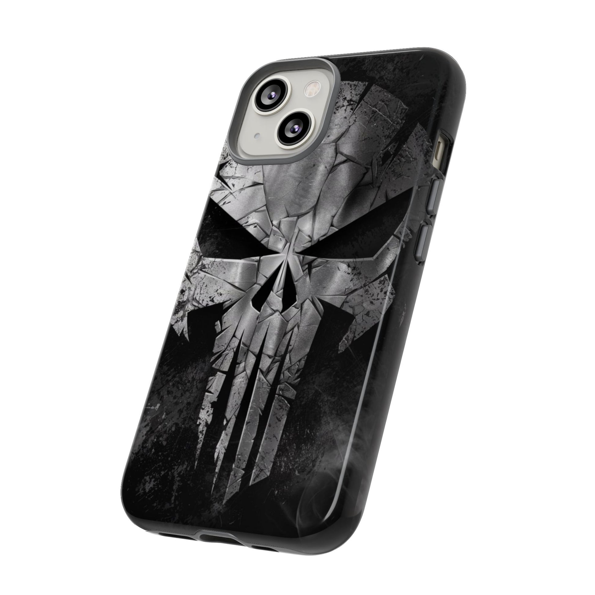 The Punisher Logo Art Tough Cases for iPhones, Samsung, and Pixel
