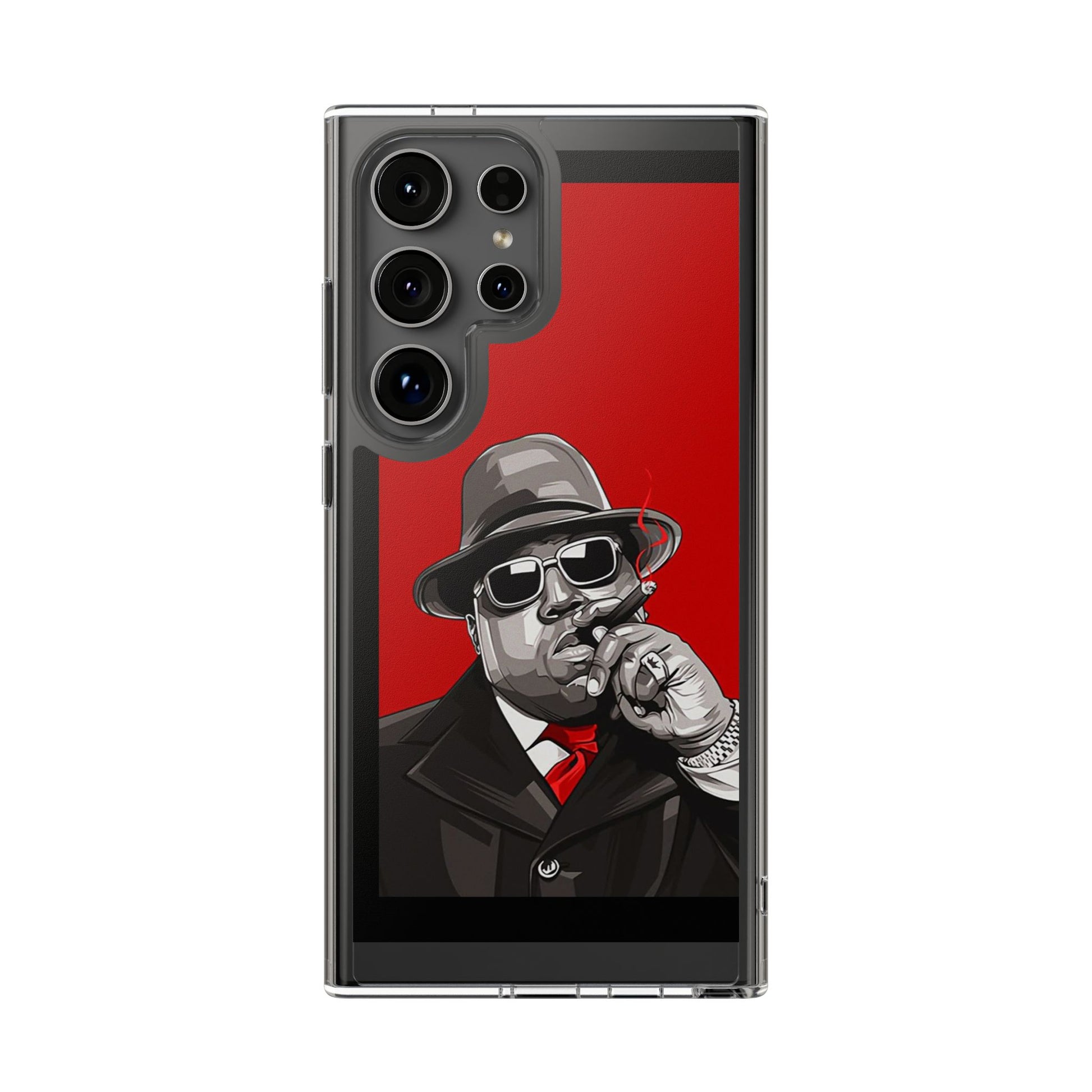 Big Poppa Hip Hop Design for Select Iphones and Samsung, Clear Cover,