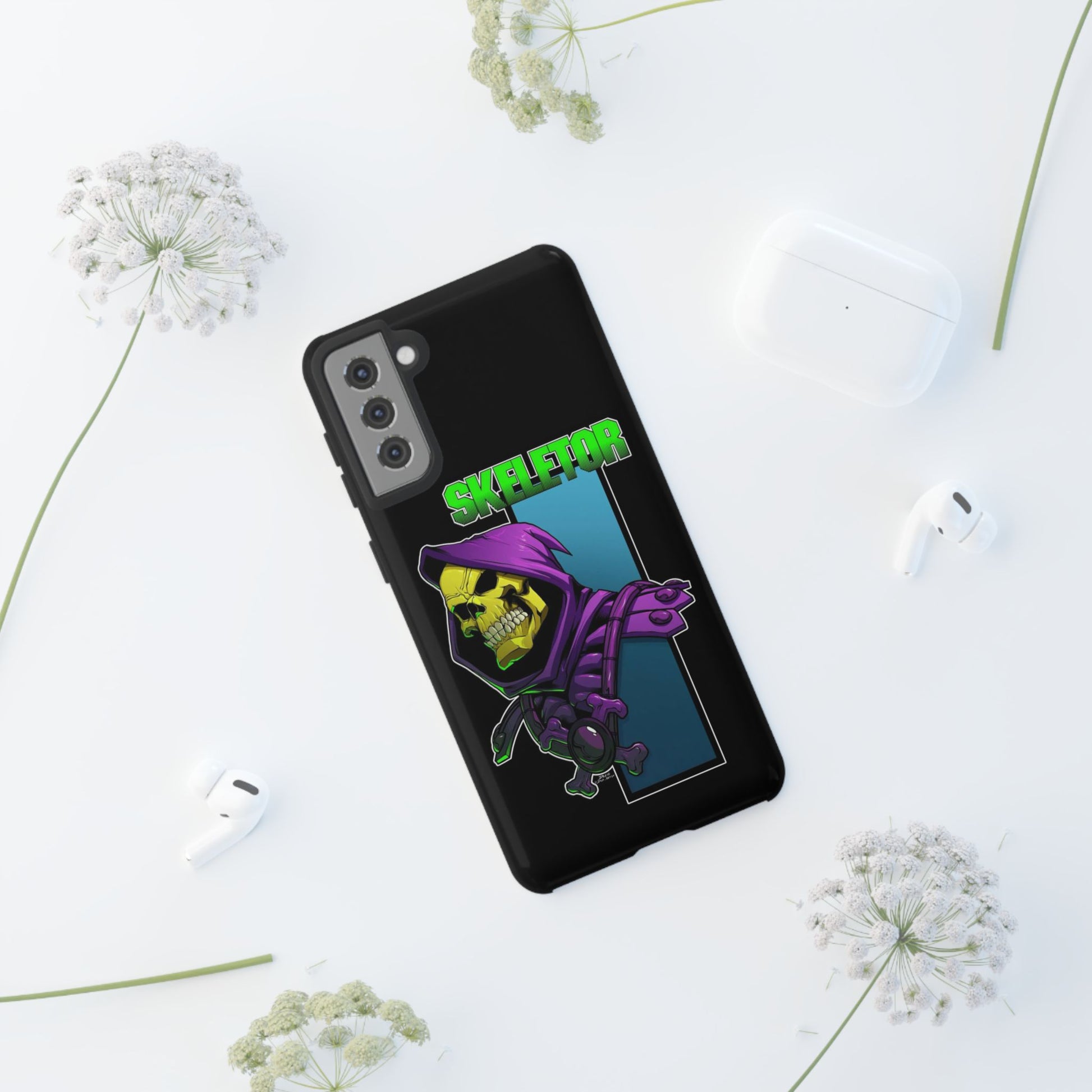 Skeletor Tough Cases for iPhones, Samsung, and Pixel