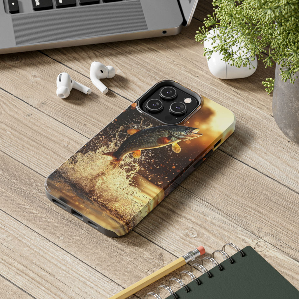 Jumping Bass Fish Theme Phone Cases for iPhones & Samsung Phones