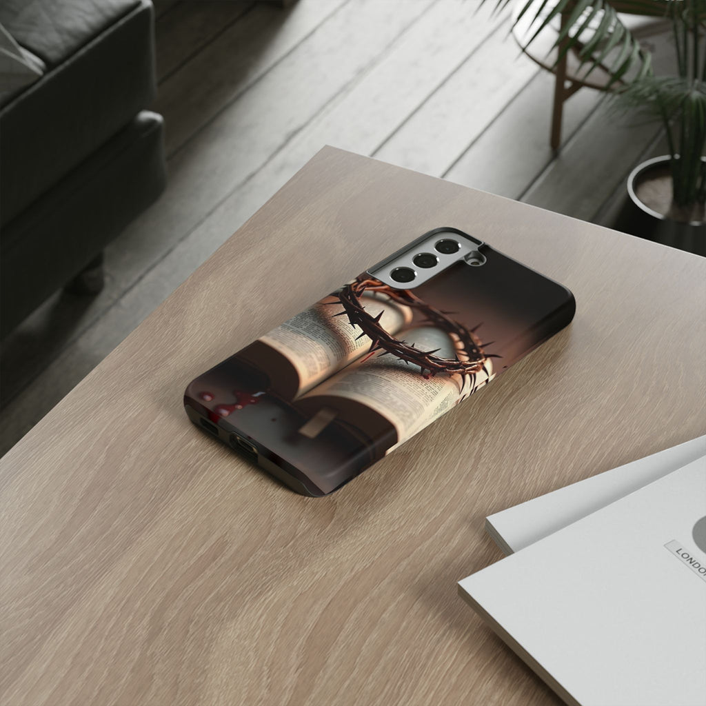 Crown of Thorns and Bible Christian Tough Cases for iPhones, Samsung, and Pixel