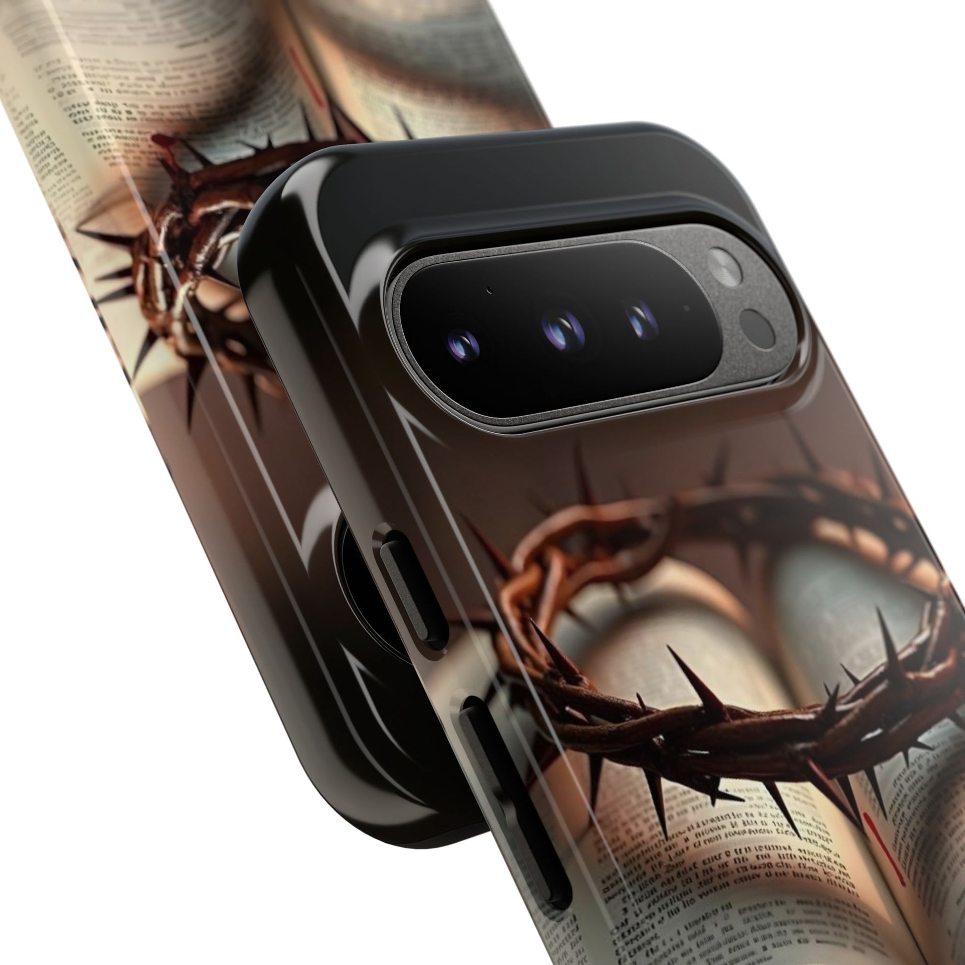 Crown of Thorns and Bible Christian Tough Cases for iPhones, Samsung, and Pixel