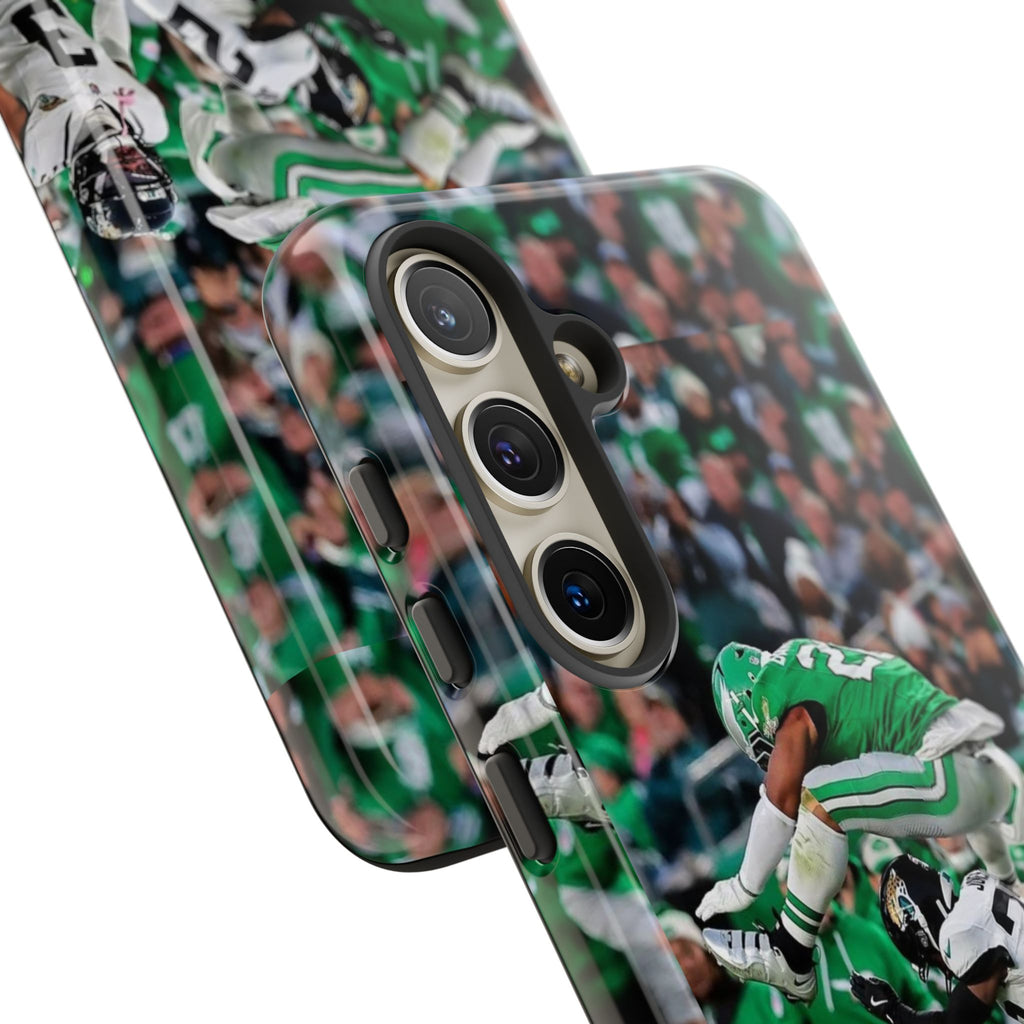 Saquon Barkley The Huddle Eagles Football Tough Cases for iPhones, Samsung, and Pixel