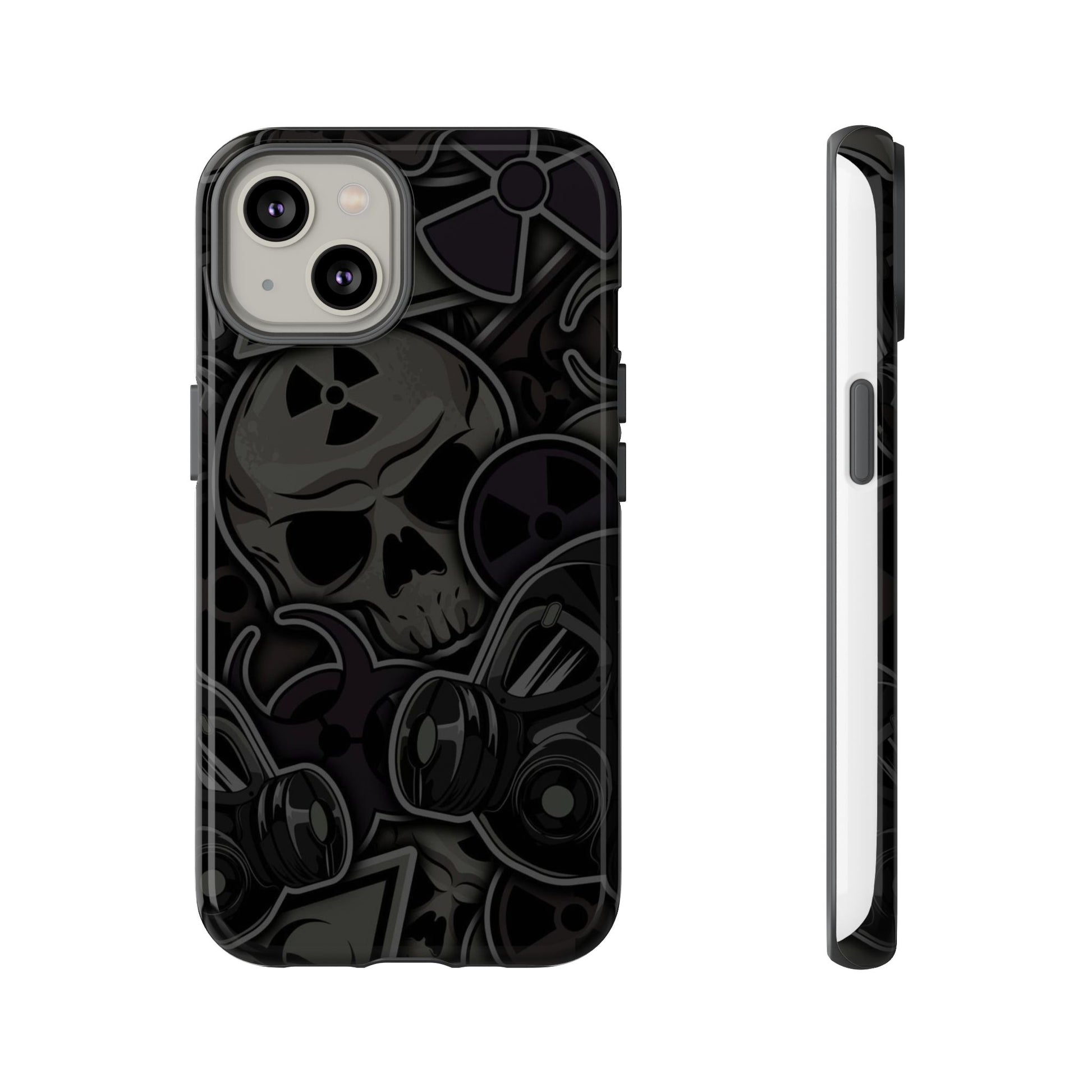 Tough Cases Phone Case, Edgy Skull Design Phone Cover, Gothic Cell Phone Shell