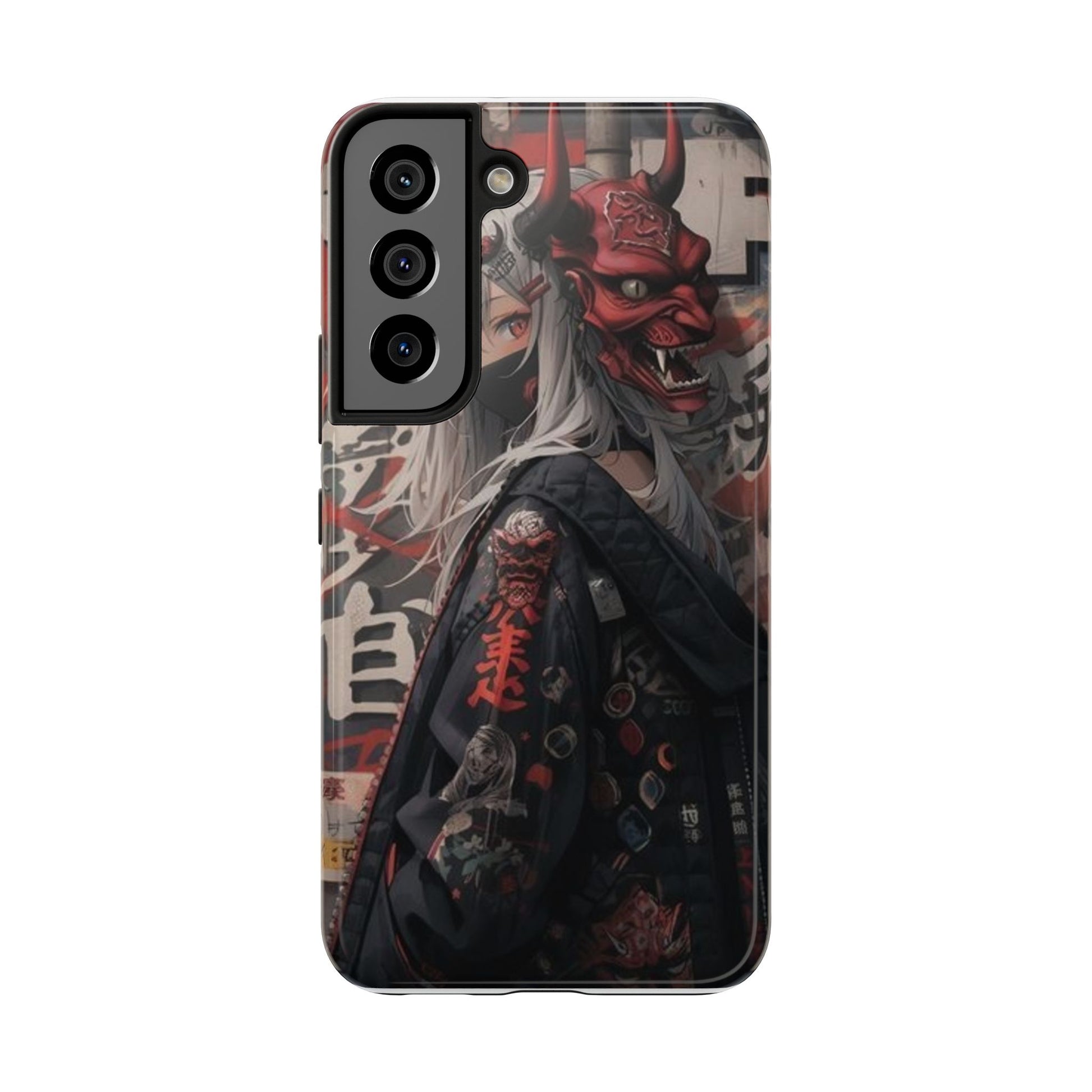 Anime Kabuki Mask Theme Phone Cases for Iphones & Samsung Durable
