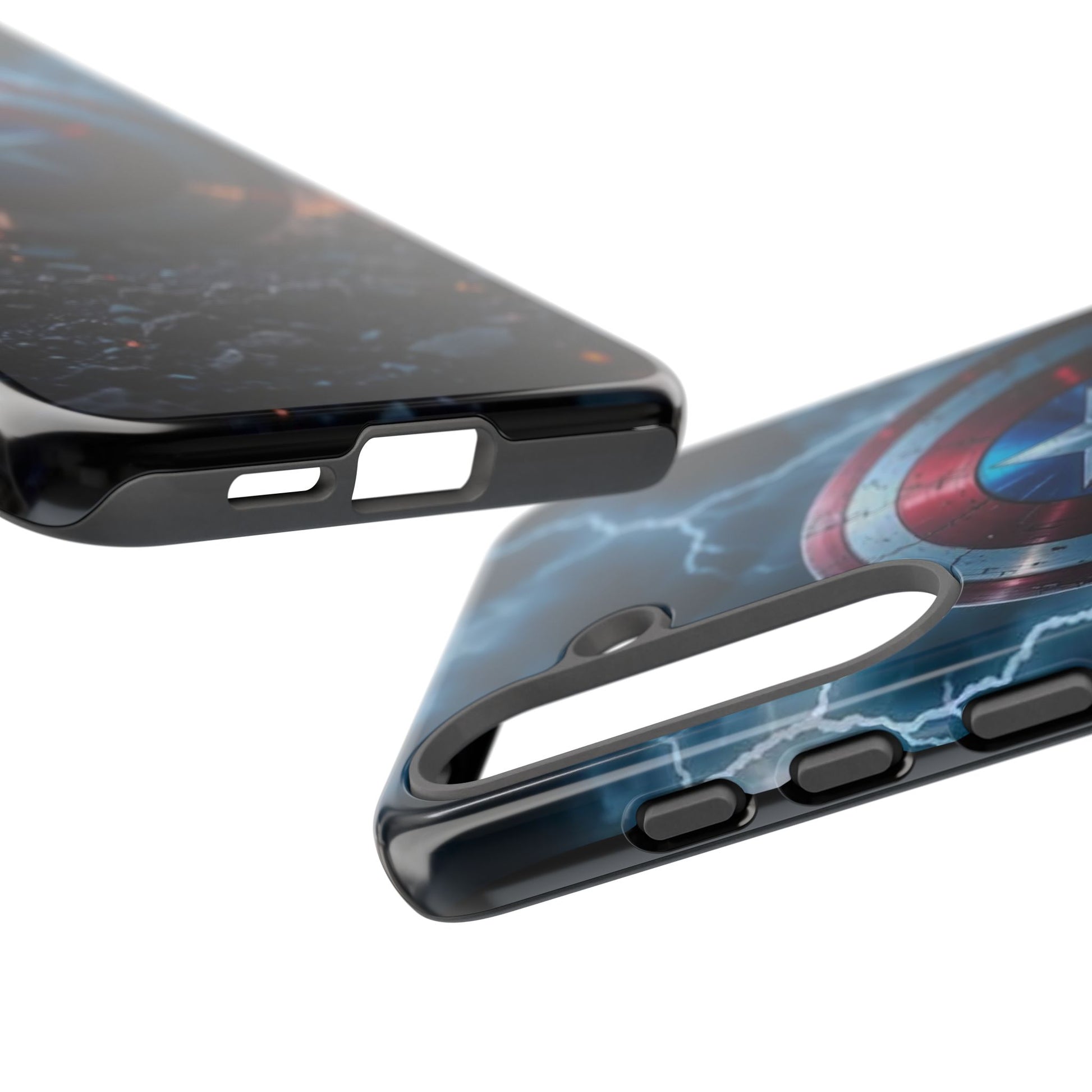 Captain America Shield Tough Cases for iPhones, Samsung, and Pixel