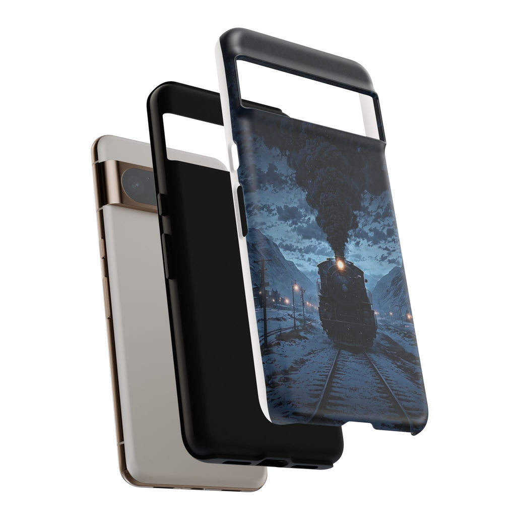 Steam Engine Train Themed Tough Cases for iPhones, Samsung, and Pixel