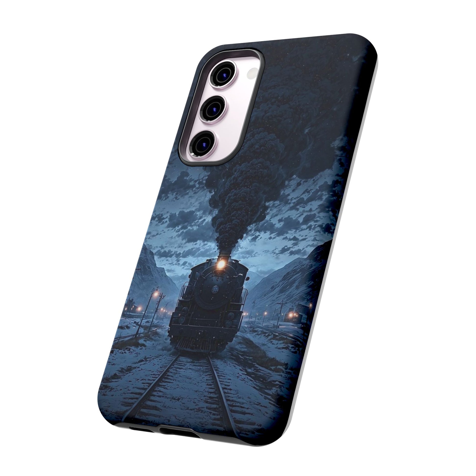 Steam Engine Train Themed Tough Cases for iPhones, Samsung, and Pixel