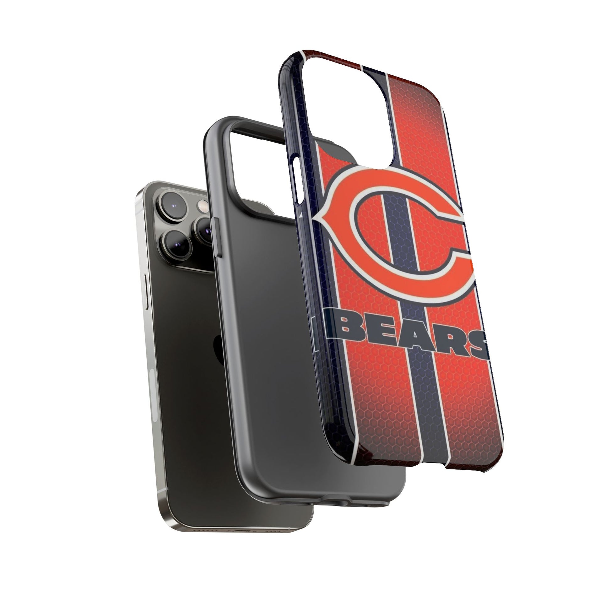 Chicago Bears Stripes Football Phone Case, Tough Cases for iPhones, Samsung, and Pixel