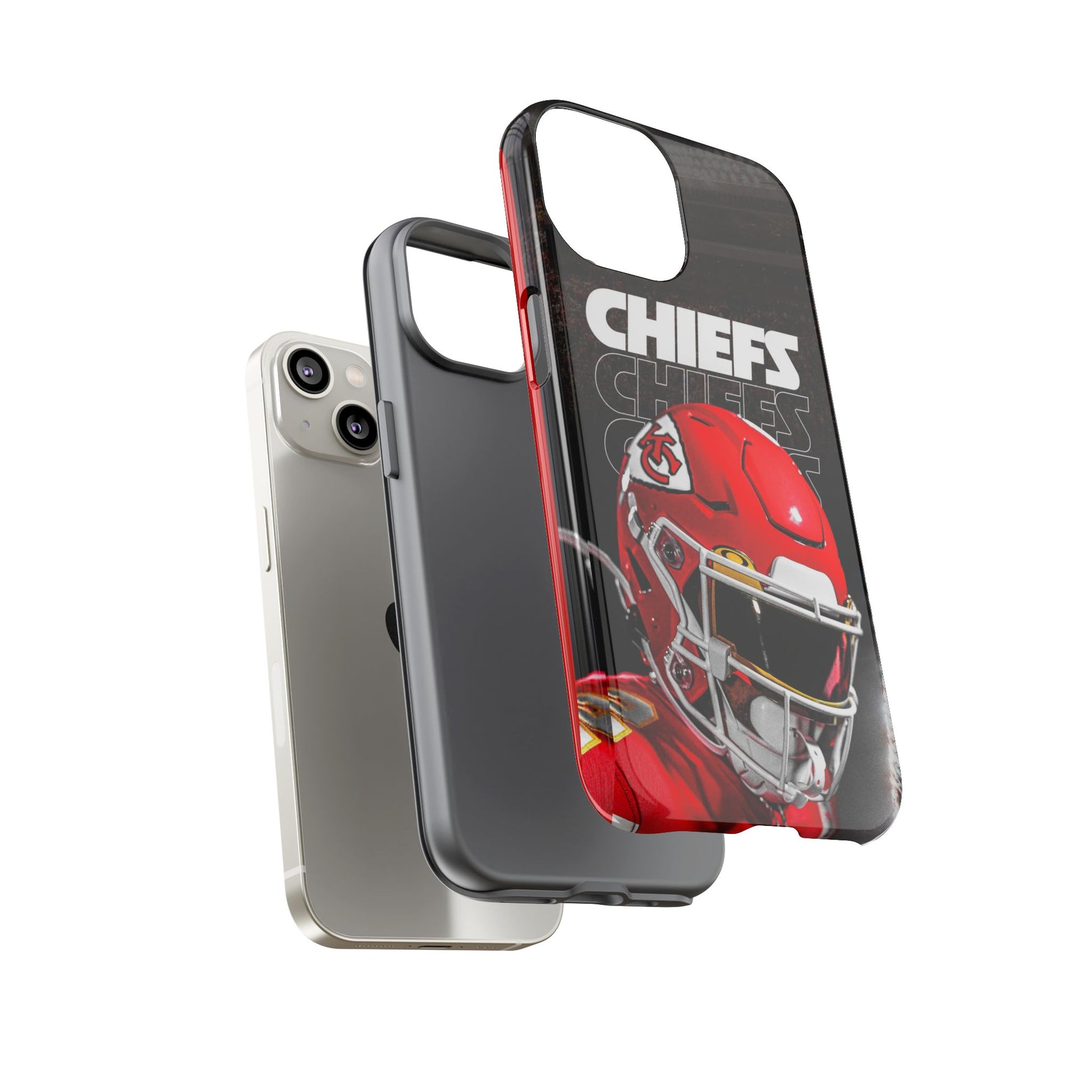 Kansas City Chiefs Football Helmet Logo Tough Cases for iPhones, Samsung, and Pixel